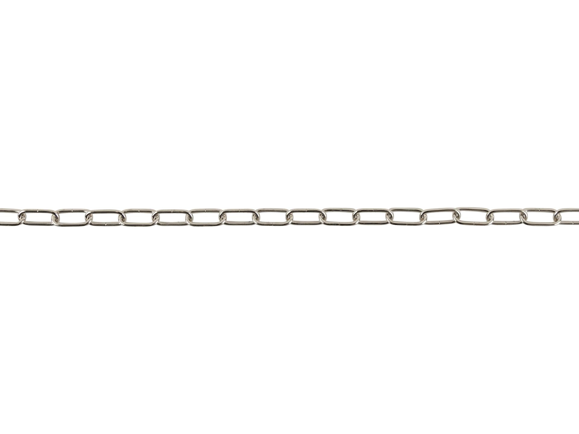 Lamp ketting chroom 20x10mm