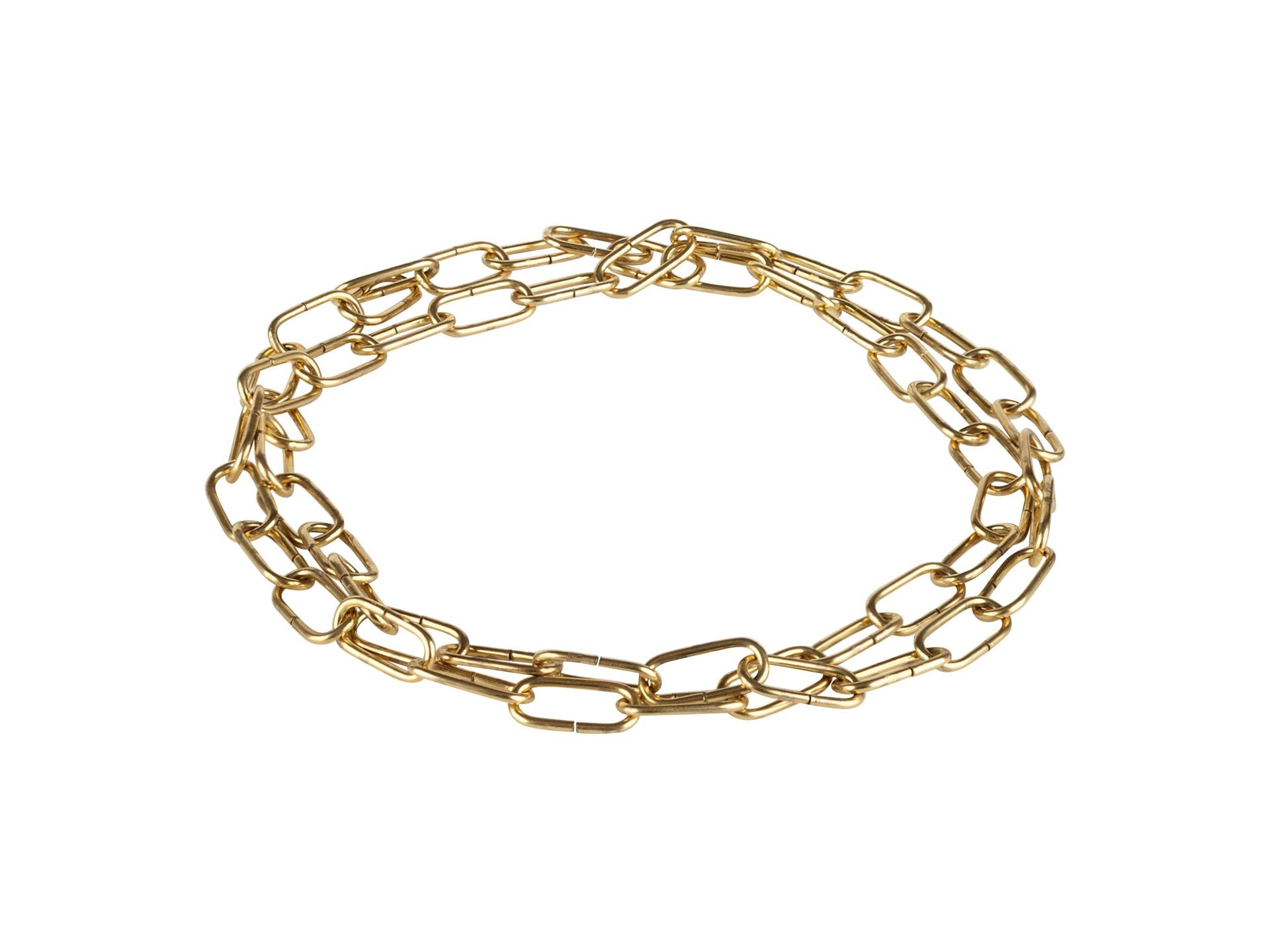 Lamp ketting messing kleur 20x10mm
