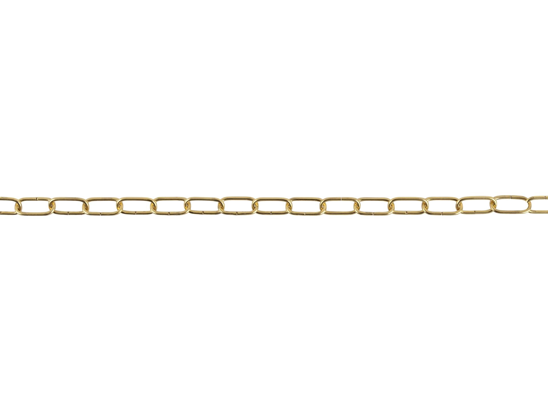 Lamp ketting messing kleur 20x10mm