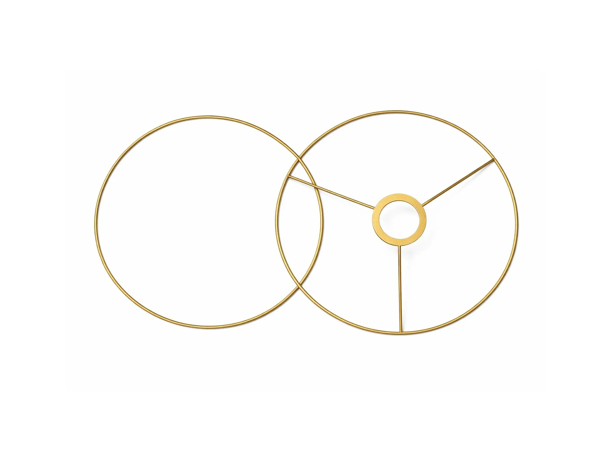 Lampenkap ringen set voor ronde kap 35 cm diameter - kleur goud