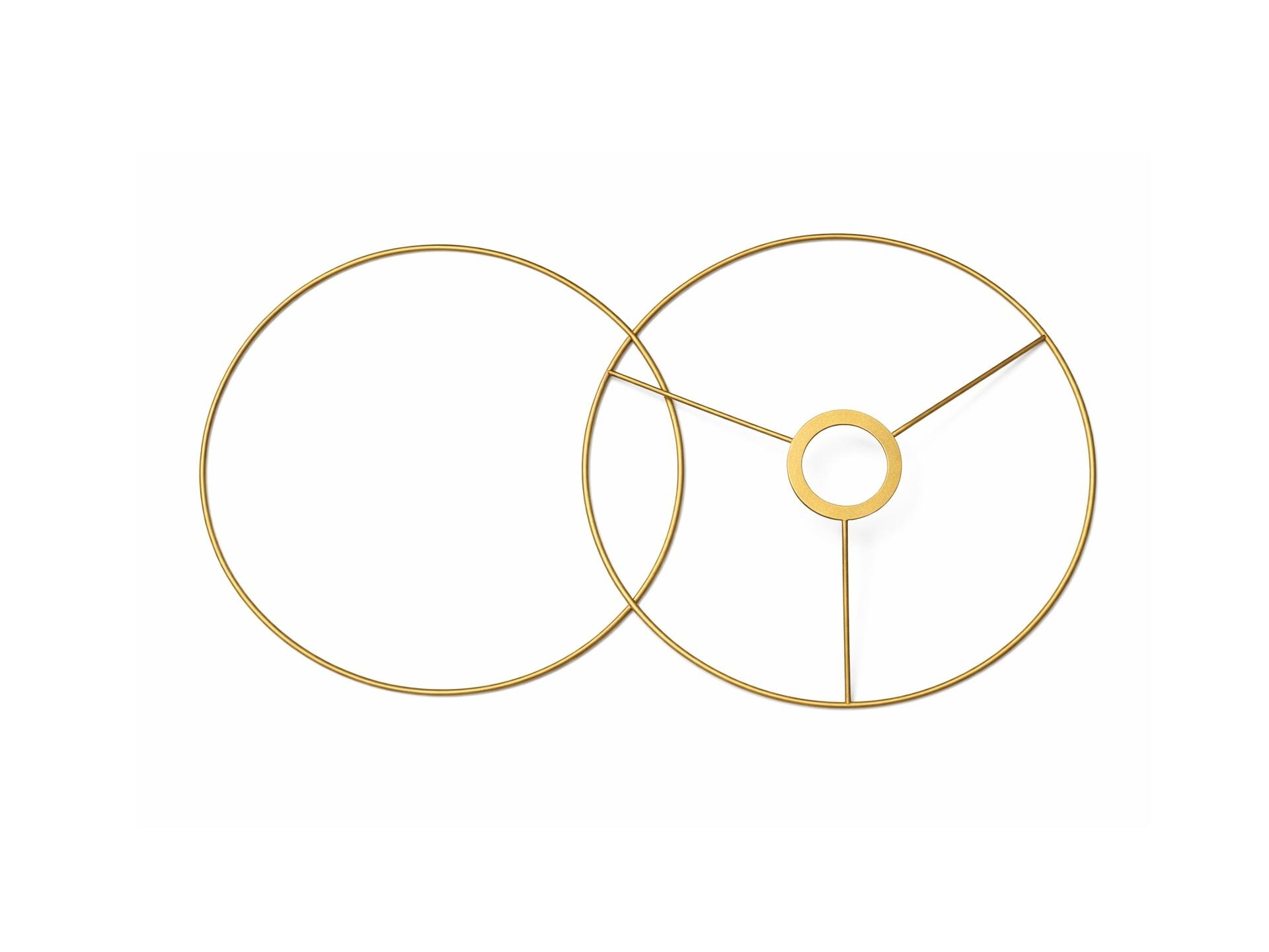 Lampenkap ringen set voor ronde kap 50 cm diameter - kleur goud