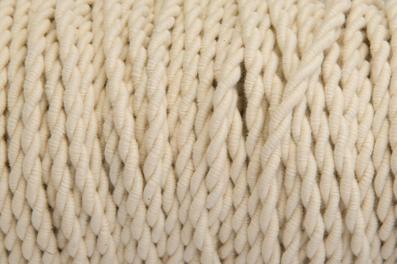 Licht linnen gedraaid strijkijzersnoer - 2 aderig