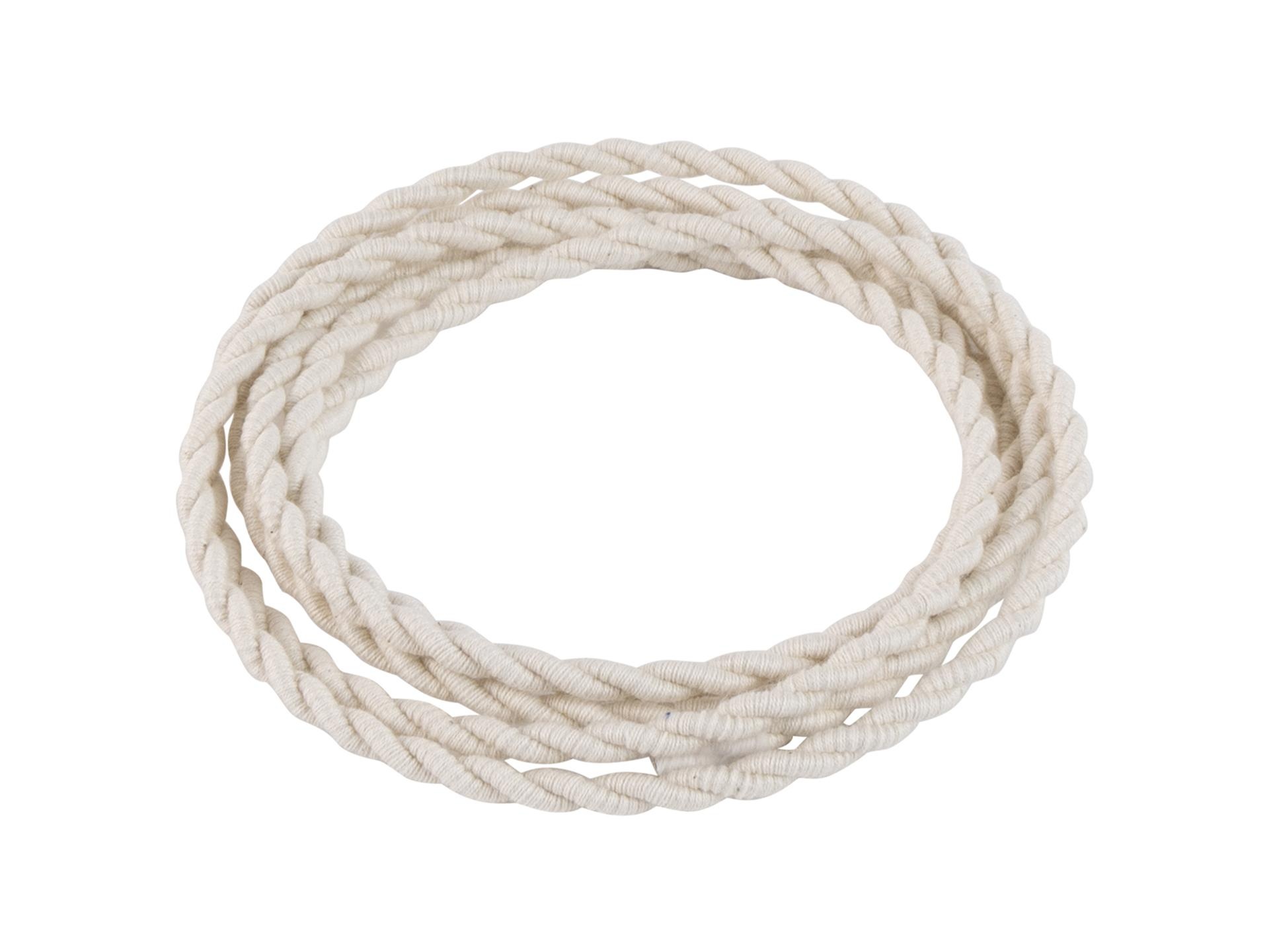 Licht linnen gedraaid strijkijzersnoer - 2 aderig