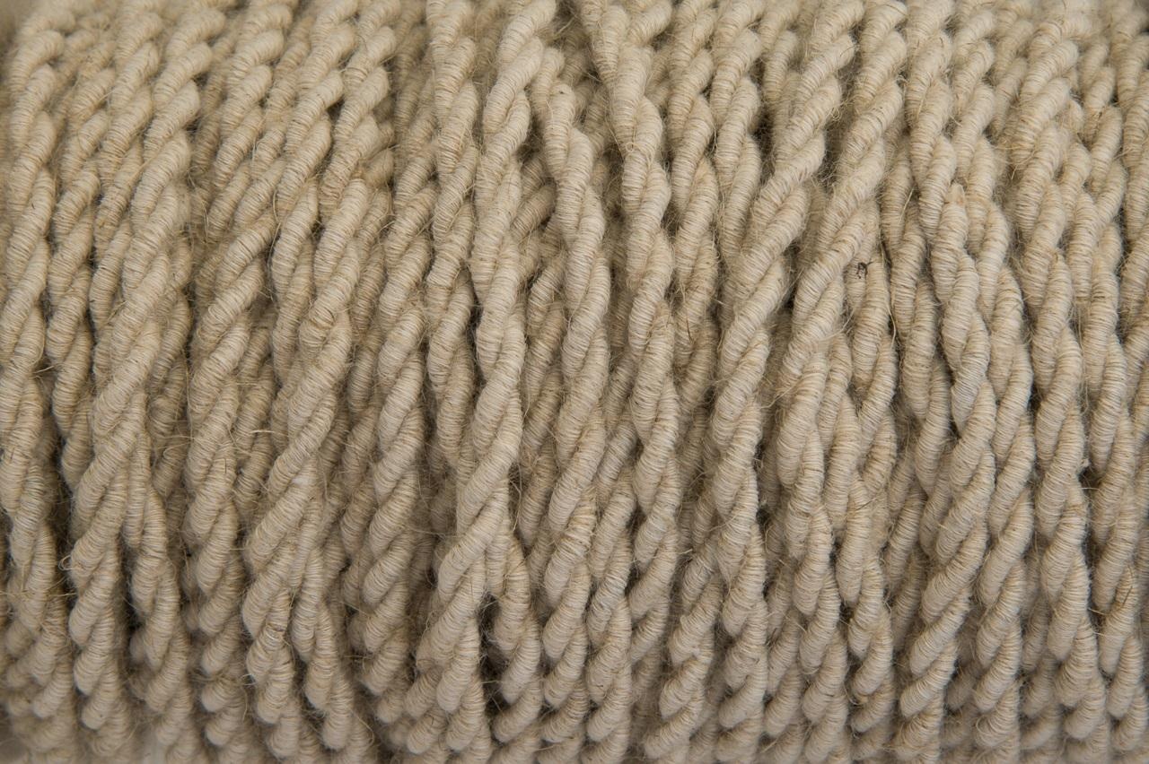 Linnen gedraaid strijkijzersnoer - 2 aderig