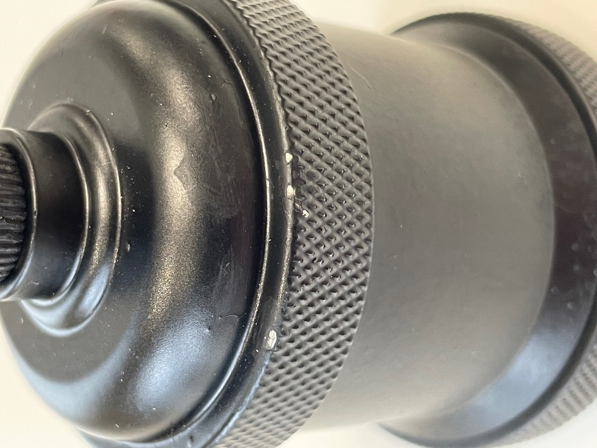 Metalen fitting E27 retro mat zwart B-keus