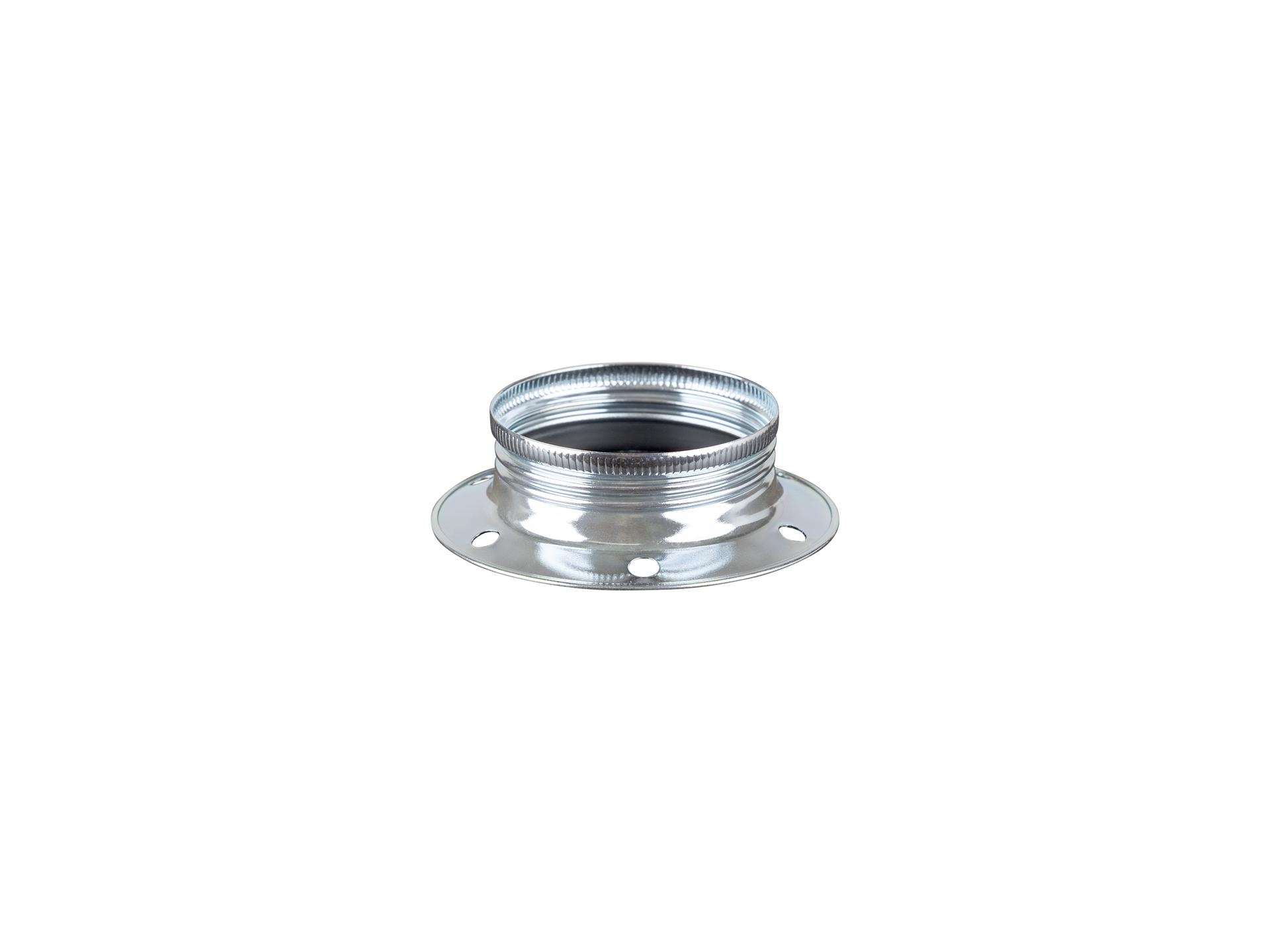 Metalen fitting ring voor E27 fitting - chroom kleur breed model