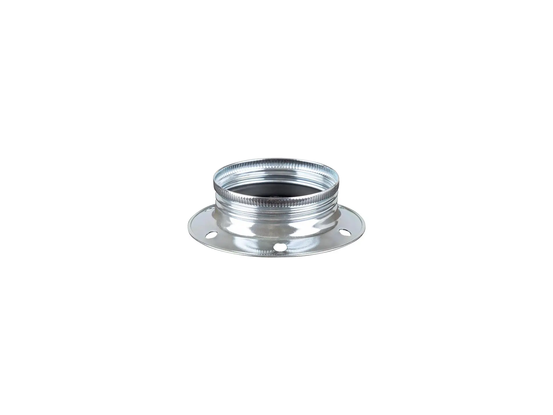 Metalen fitting ring voor E27 fitting - chroom kleur breed model