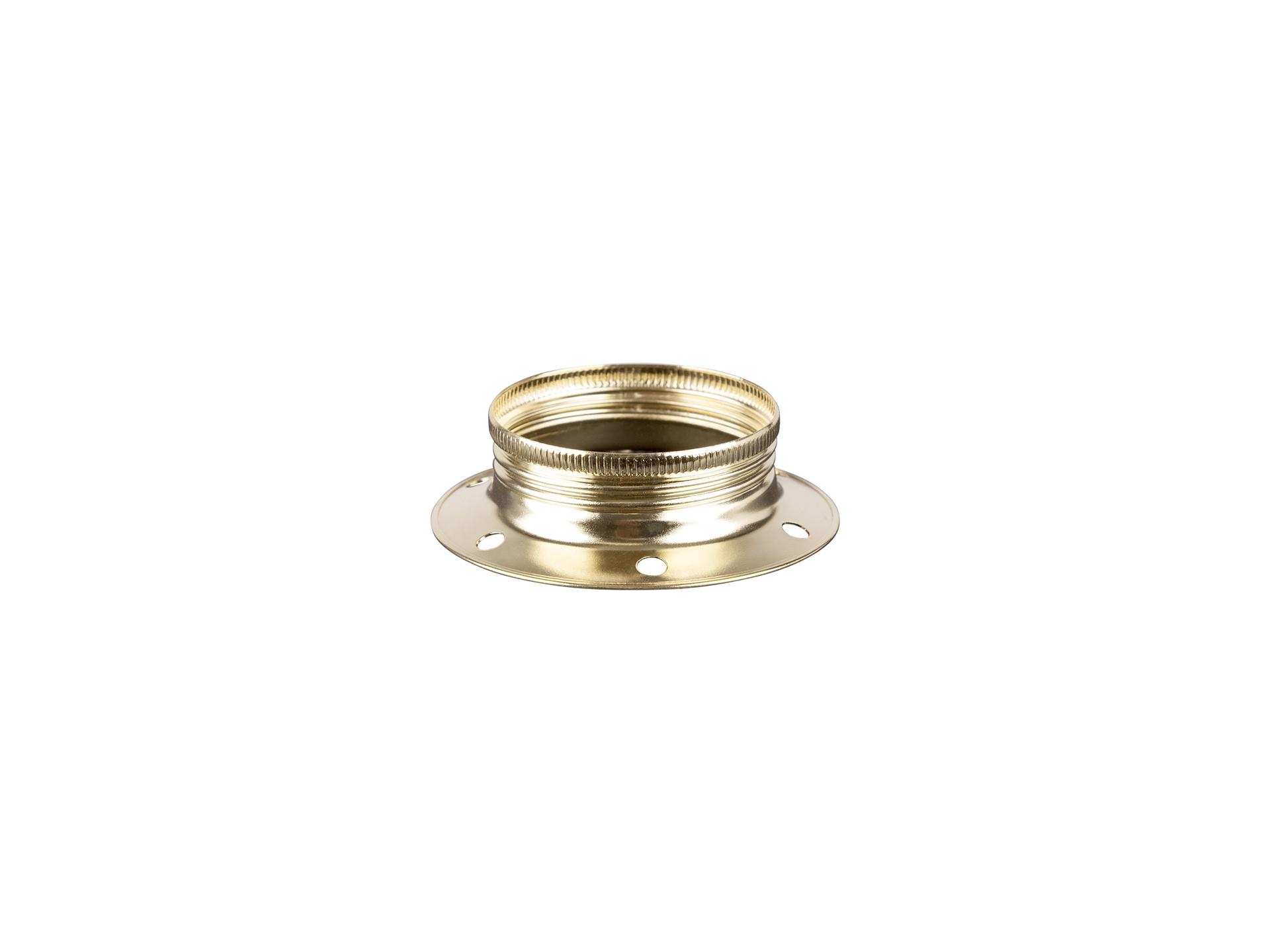 Metalen fitting ring voor E27 fitting - messing glans breed model