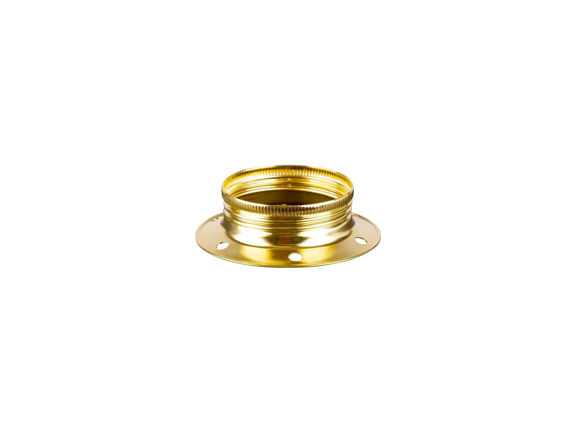 Metalen fitting ring voor E27 fitting - messing glans breed model