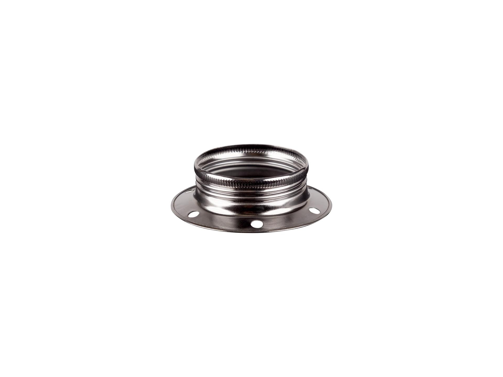 Metalen fitting ring voor E27 fitting - zwart chroom breed model