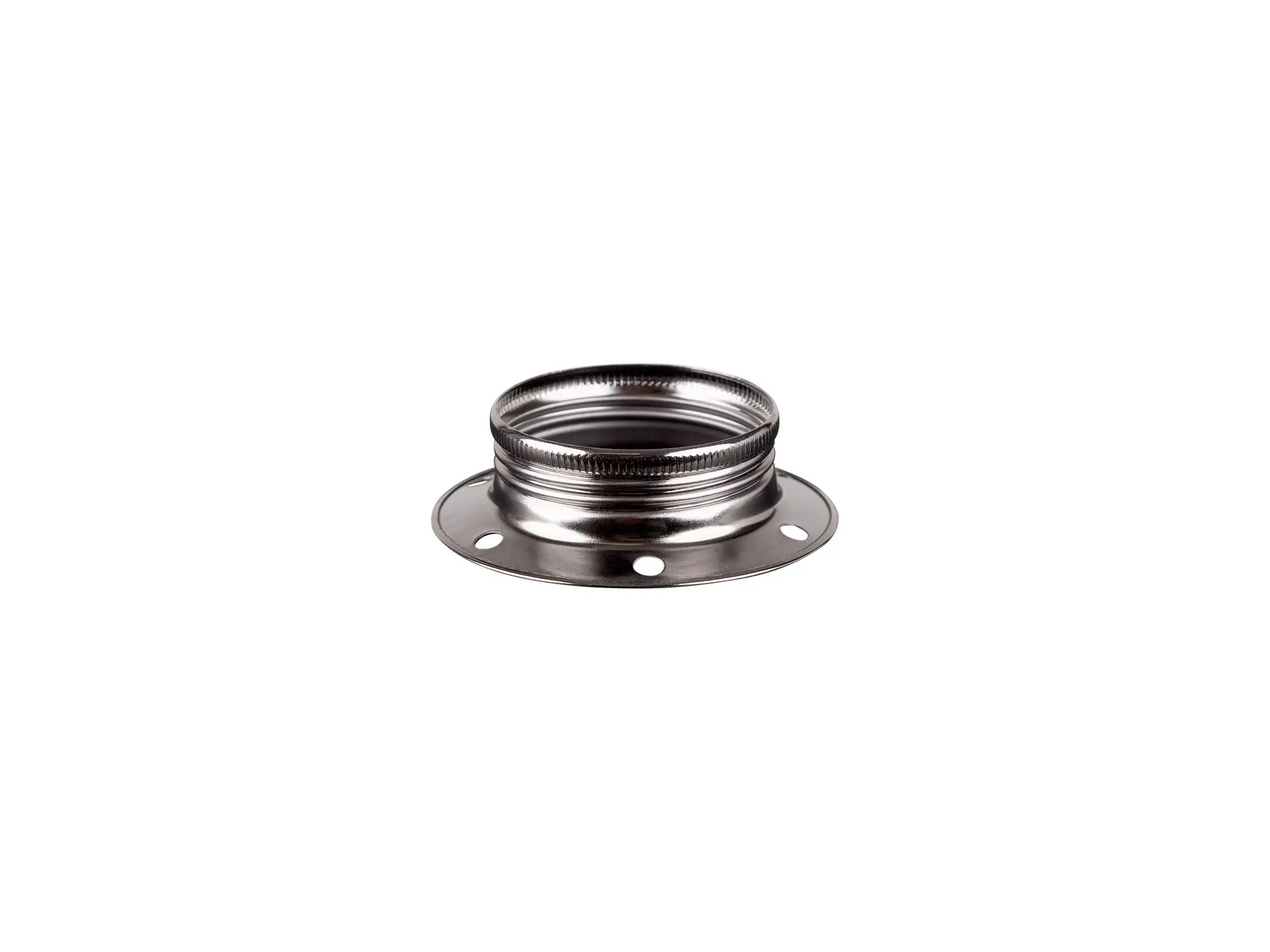 Metalen fitting ring voor E27 fitting - zwart chroom breed model