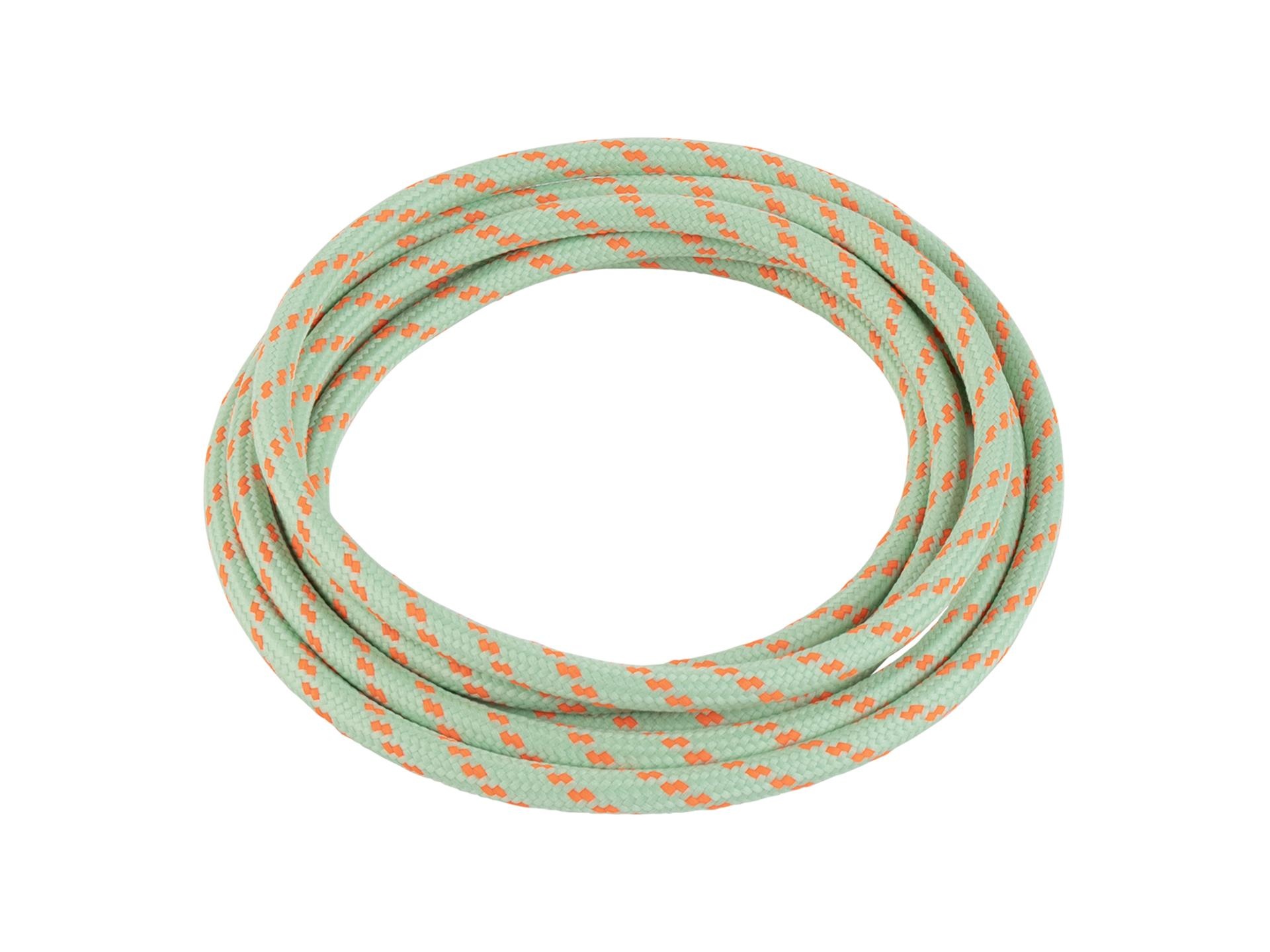 Mintgroen met neonoranje strijkijzersnoer - flex motief - 2 aderig