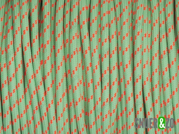 Mintgroen-neonoranje strijkijzersnoer flex