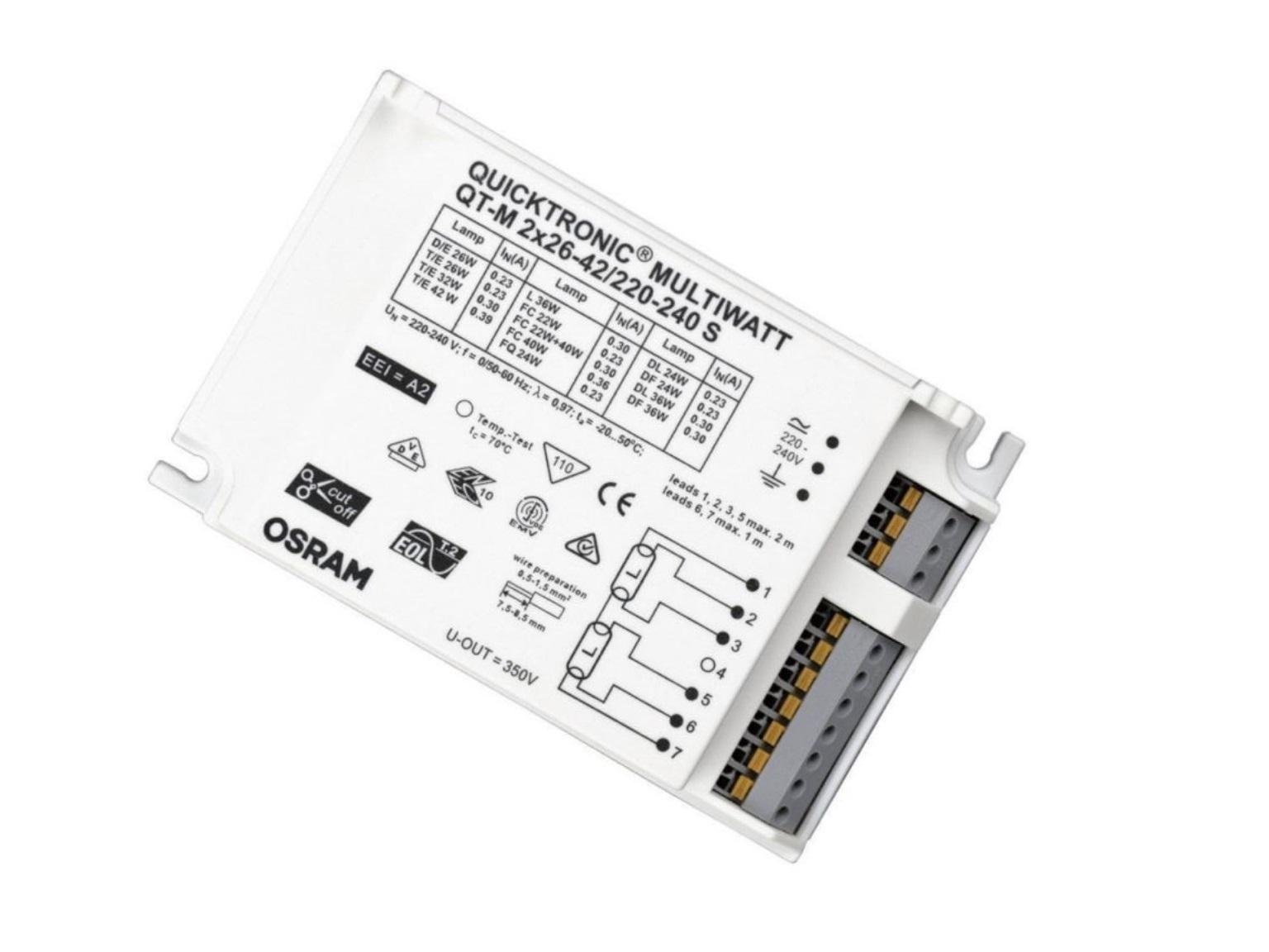 Osram voorschakelapparaat Quicktronic Multiwatt QT-M 2x26-42