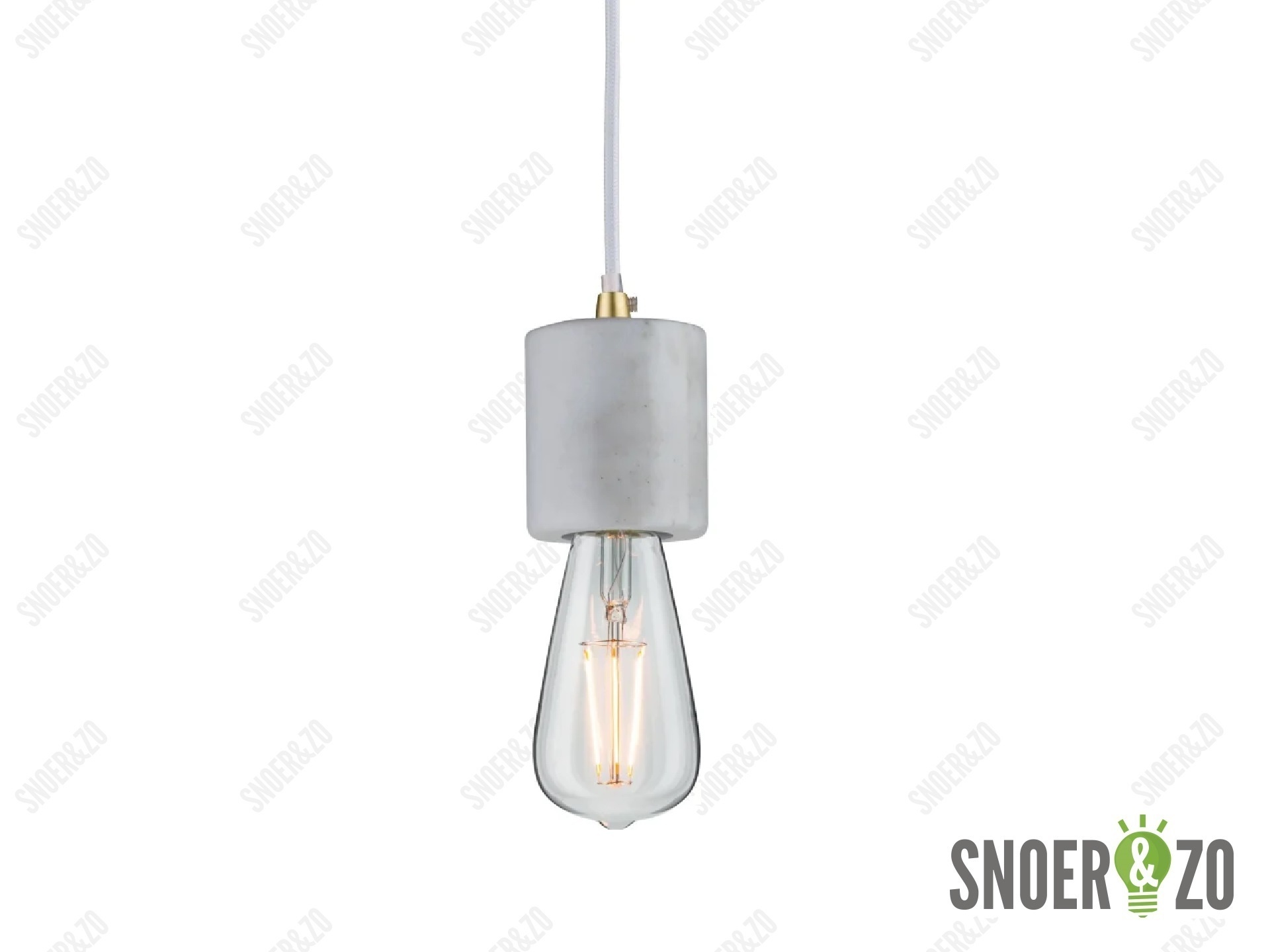 Paulmann hanglamp nordin E27 wit marmer goud