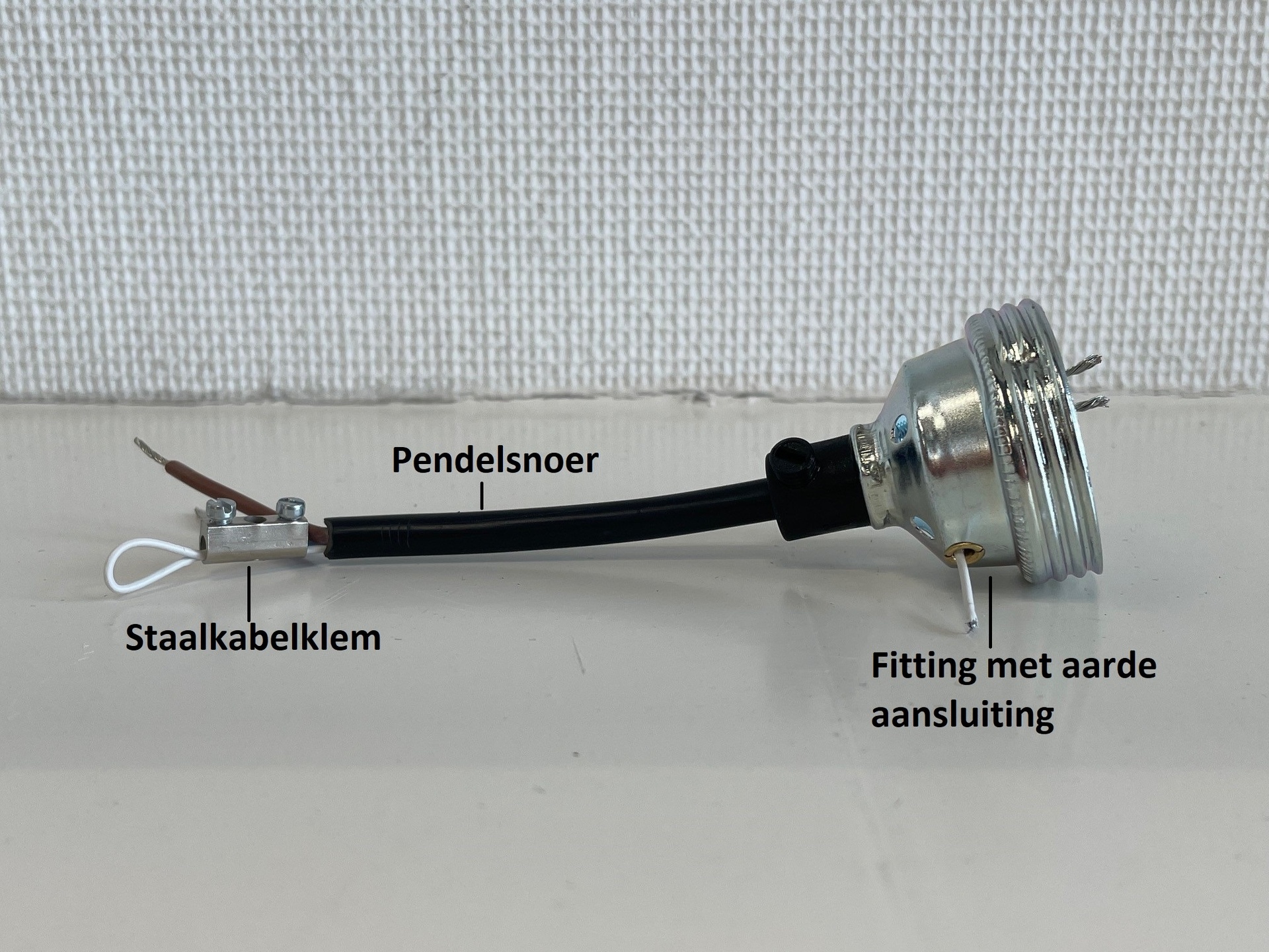 Pendelsnoer met staaldraad transparant 2x0,75 mm²
