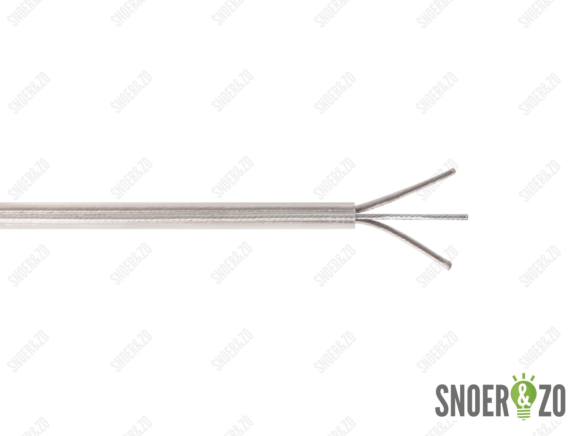 Pendelsnoer met staaldraad transparant 2x0,75 mm²