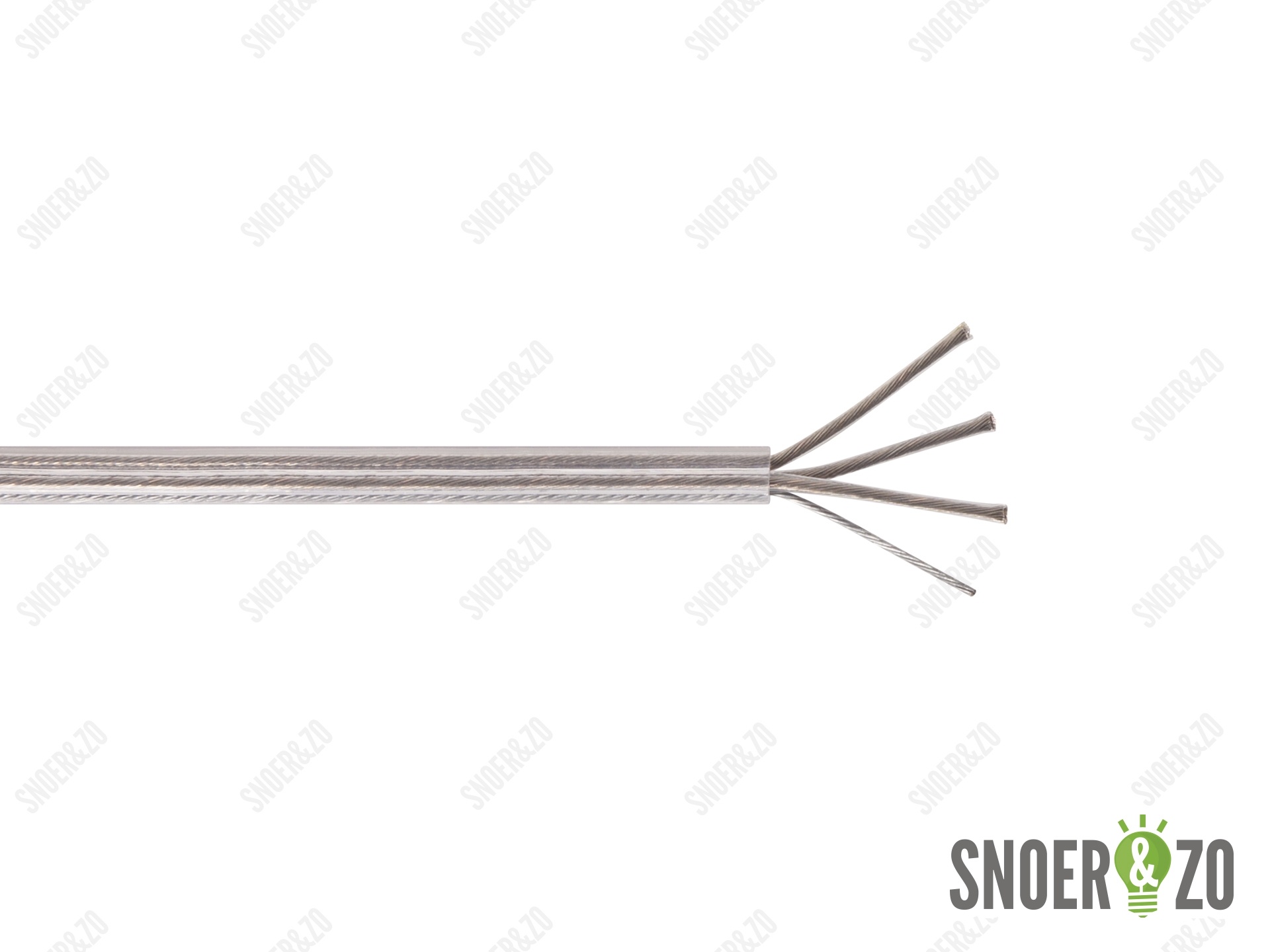 Pendelsnoer met staaldraad transparant 3x0,75 mm² Pendelsnoer met staaldraad transparant 3x0,75 mm²