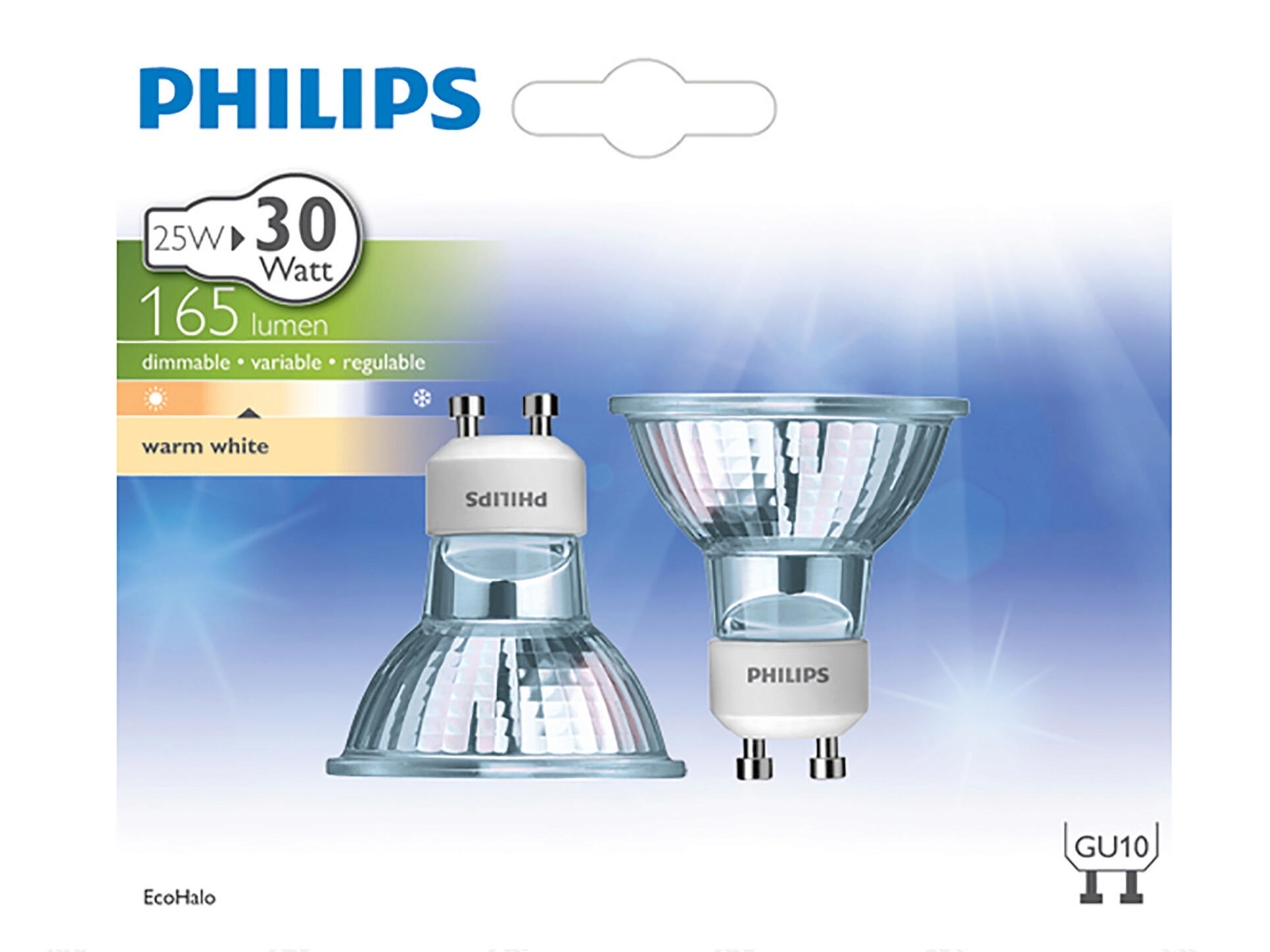 Philips Eco Twist halogeenlamp GU10 25W ( blister 2 stuks )