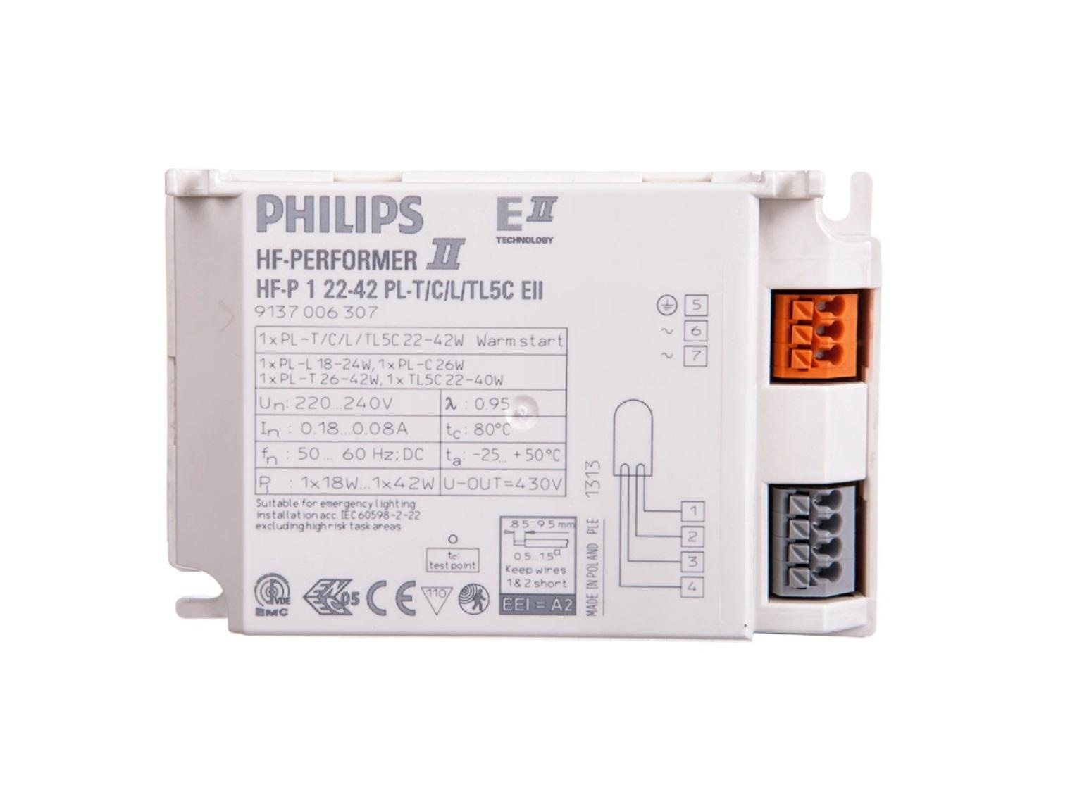 Philips voorschakelapparaat HF-P 1 22-42 PL-T/C/L/TL5C II 220-240V - voor 1x22-42W