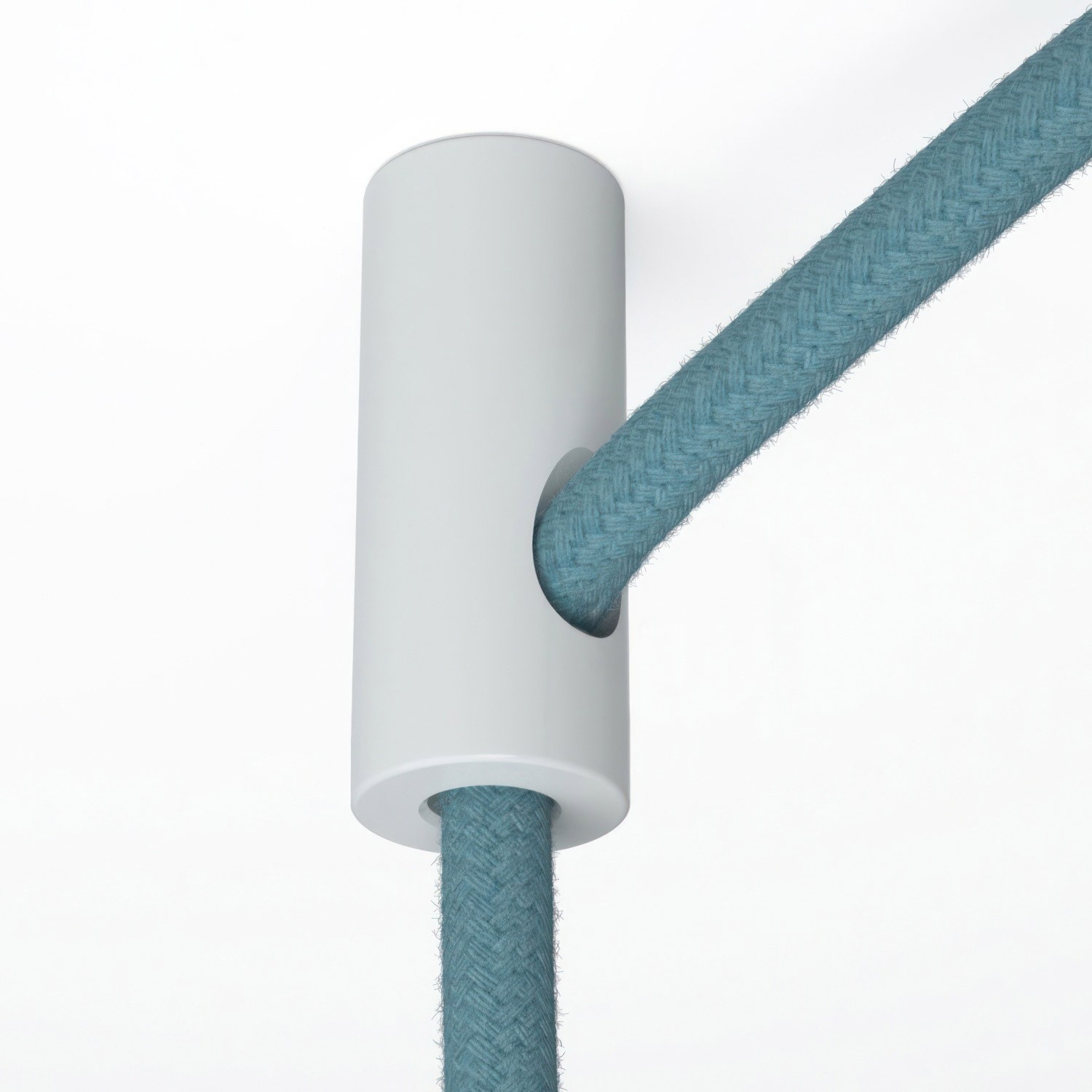Plafond snoerbevestiging wit met trekontlaster