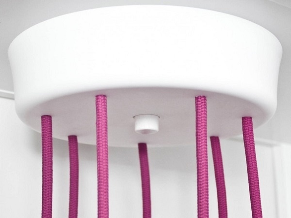 Plafondkap kunststof wit met 7 gaten Plafondkap kunststof wit met 7 gaten