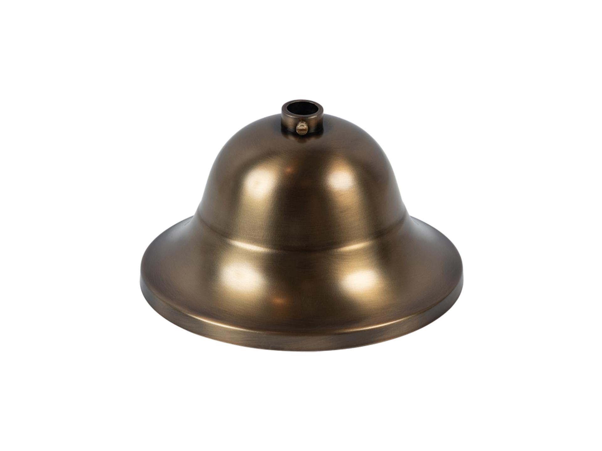 Plafondkap metaal kelk model - brons - 11 cm met stelring