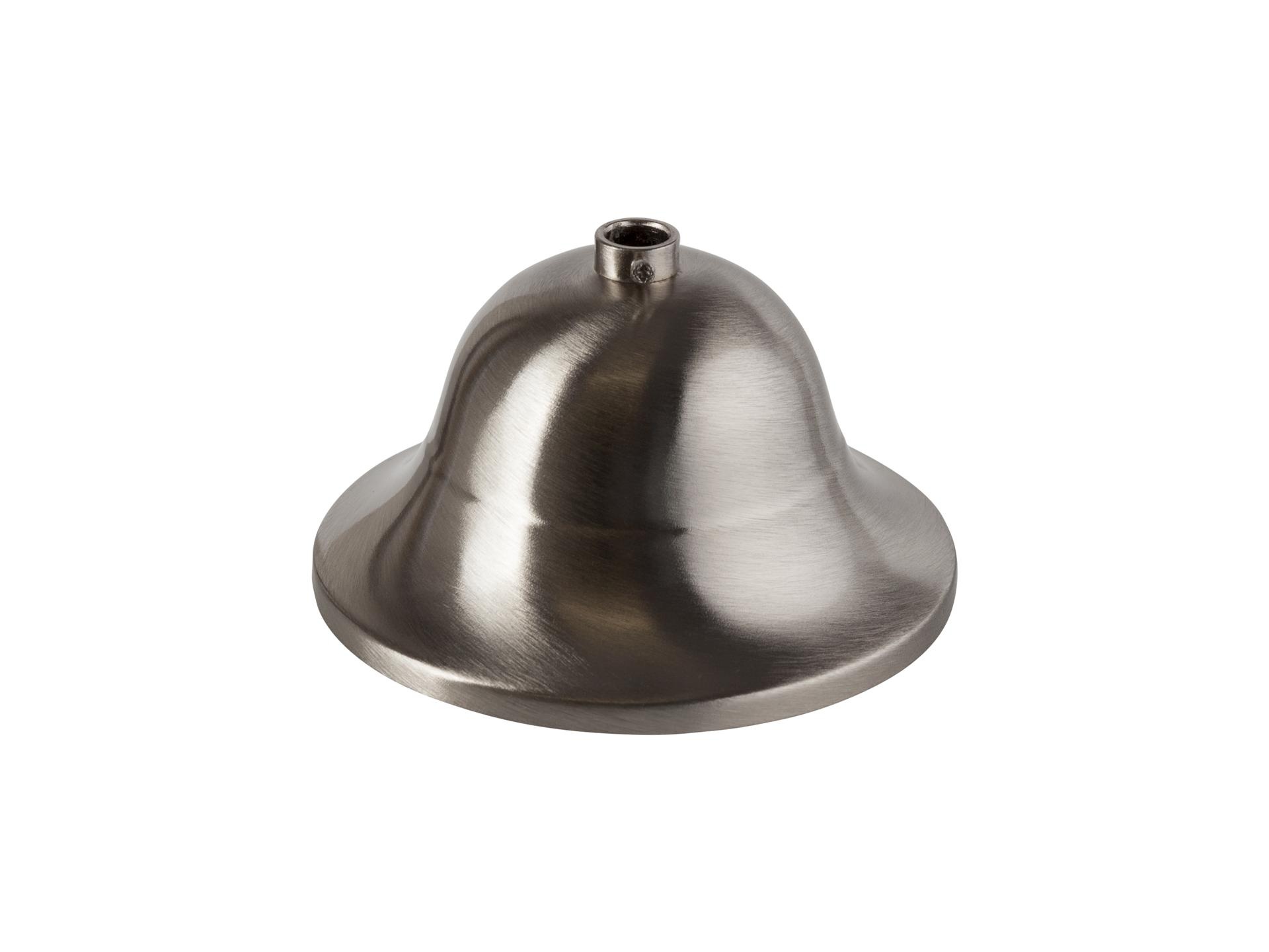 Plafondkap metaal kelk model - geborsteld nikkel - 11 cm met stelring