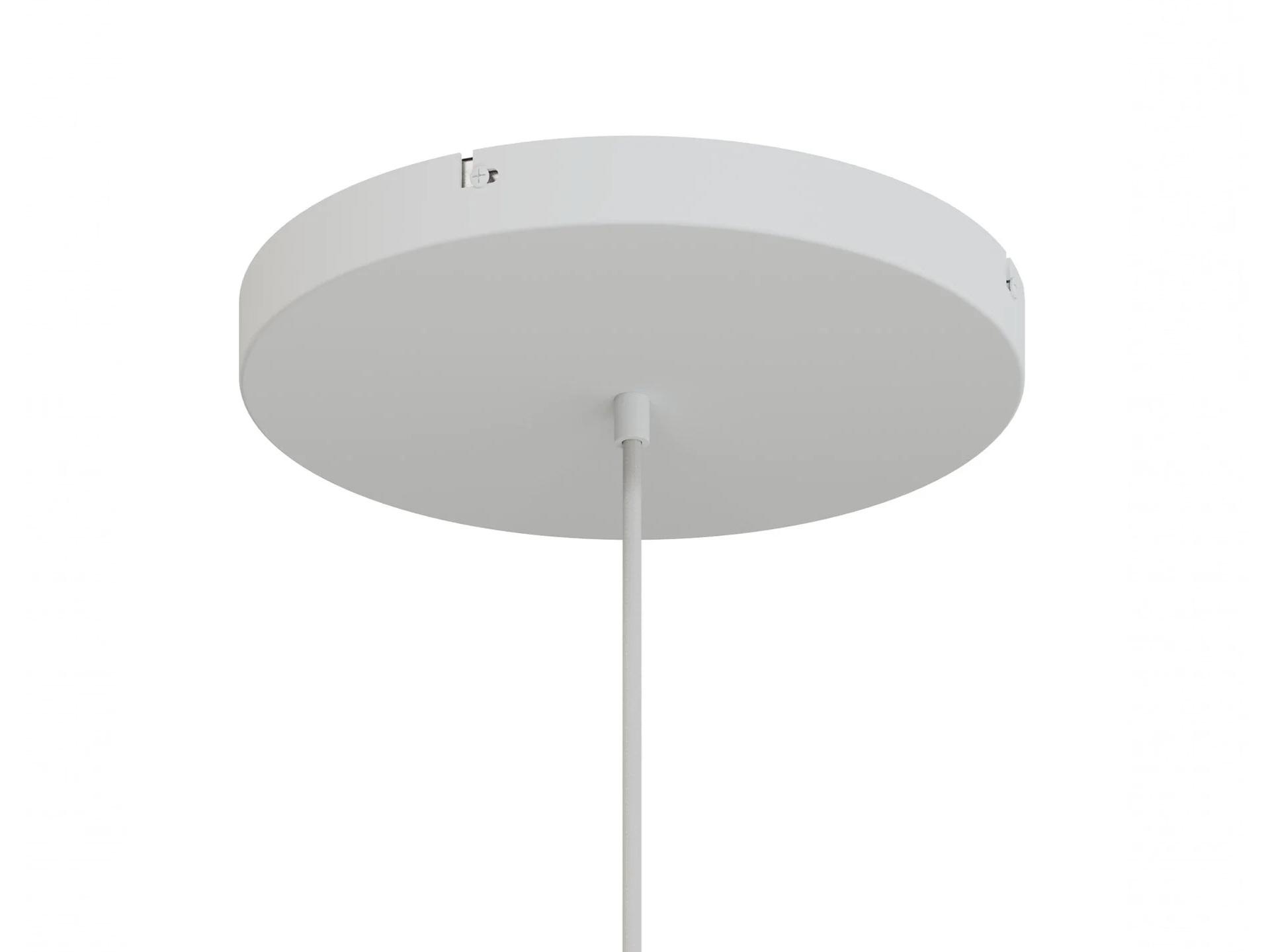 Plafondkap metaal plat model - wit - 30 cm met beugel