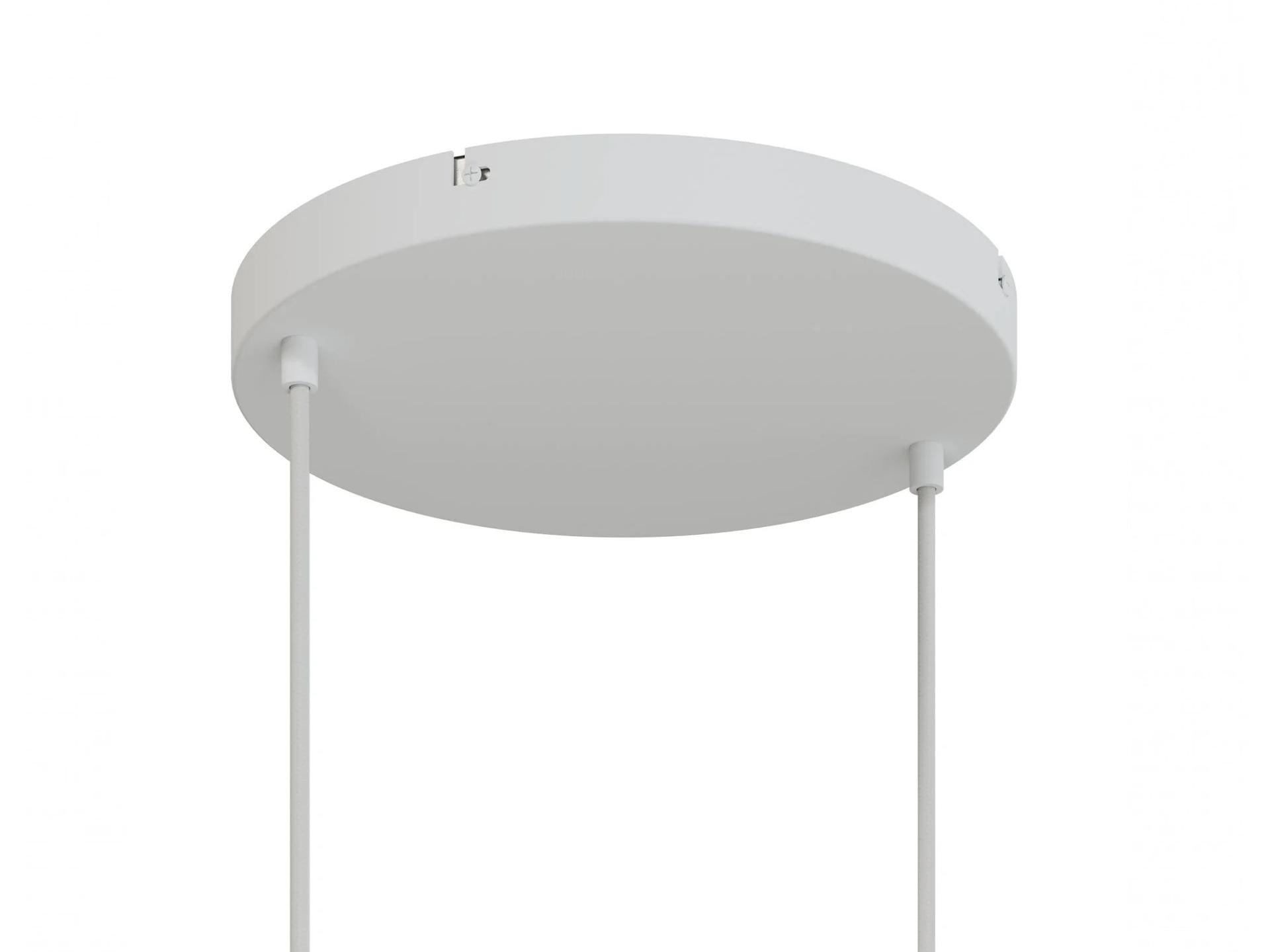 Plafondkap metaal plat wit met 2 gaten en beugel - XL - 30cm