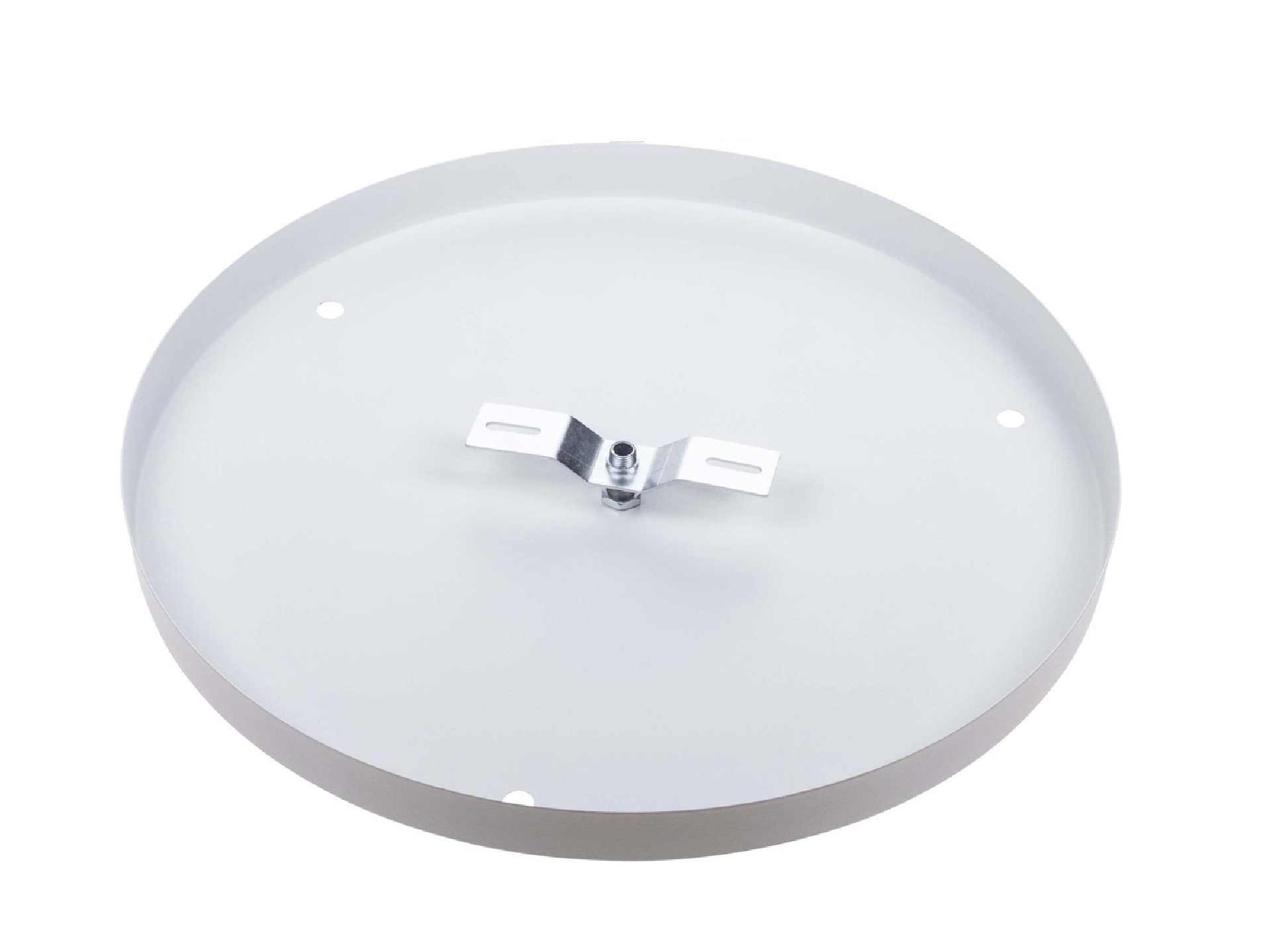 Plafondkap metaal plat wit met 3 gaten en beugel - XL - 35cm