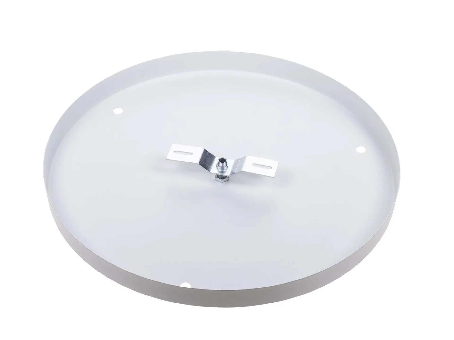 Plafondkap metaal plat wit met 3 gaten en beugel - XL - 35cm