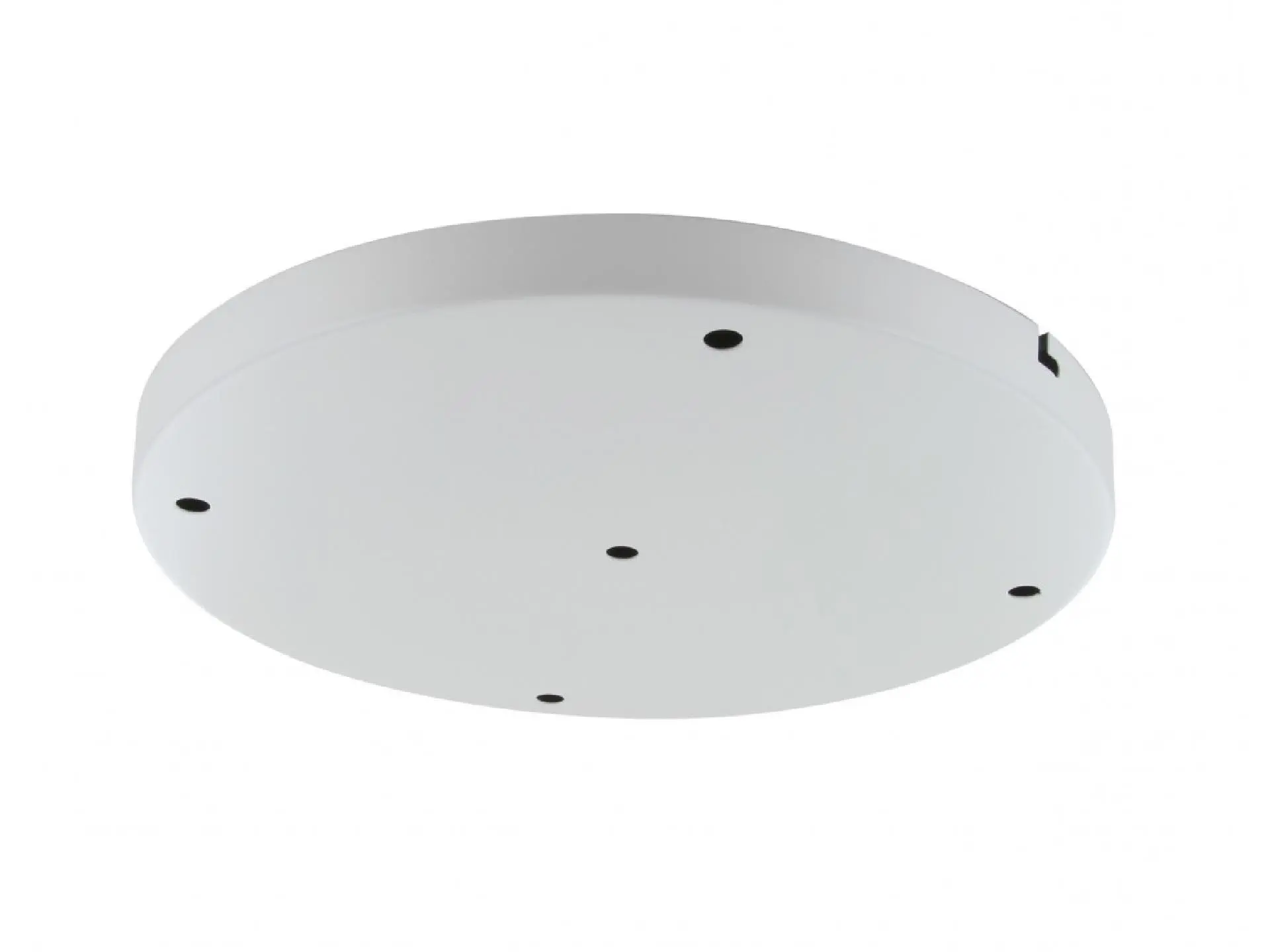 Plafondkap metaal plat wit met 5 gaten en beugel - XL - 30cm