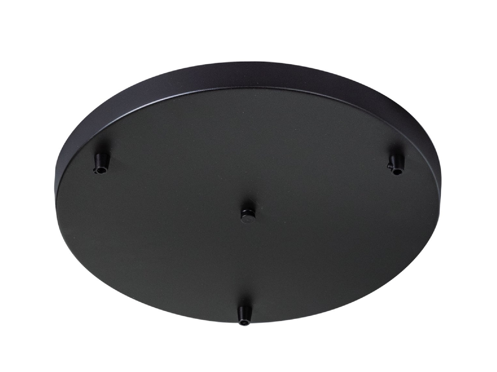 Plafondkap metaal plat zwart met 3 gaten en beugel - XL - 35cm