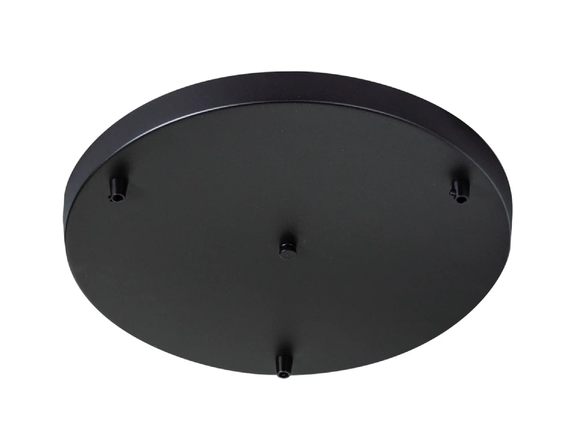 Plafondkap metaal plat zwart met 3 gaten en beugel - XL - 35cm