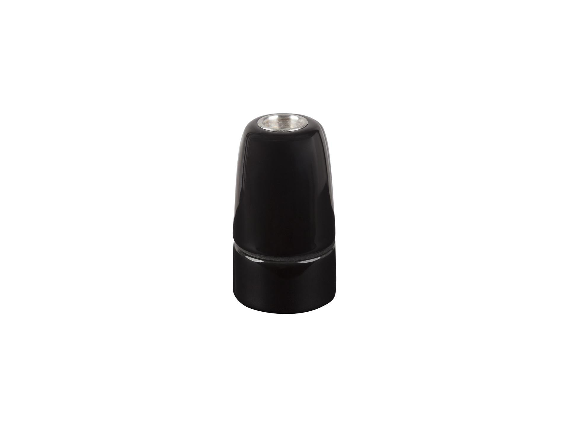 Porselein fitting E14 zwart