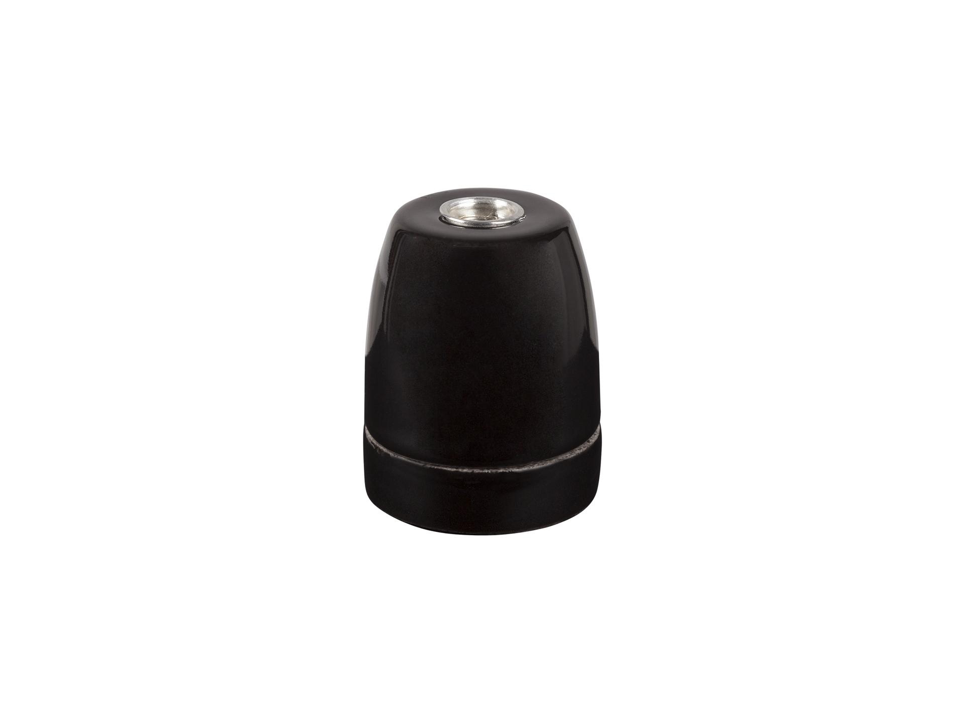 Porselein fitting E27 zwart