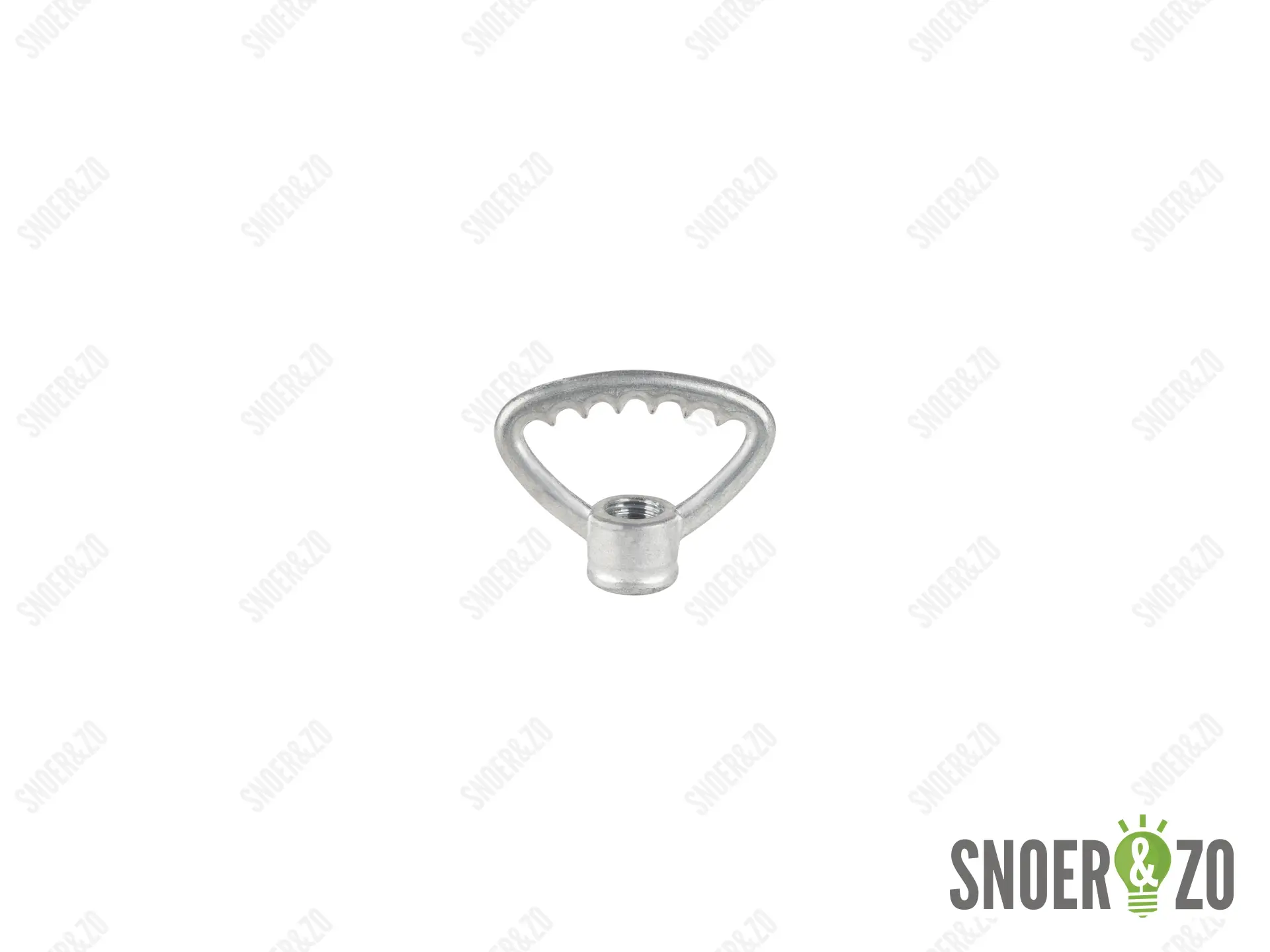 Ringnippel blank metaal getand 42 mm - M10x1 binnendraad