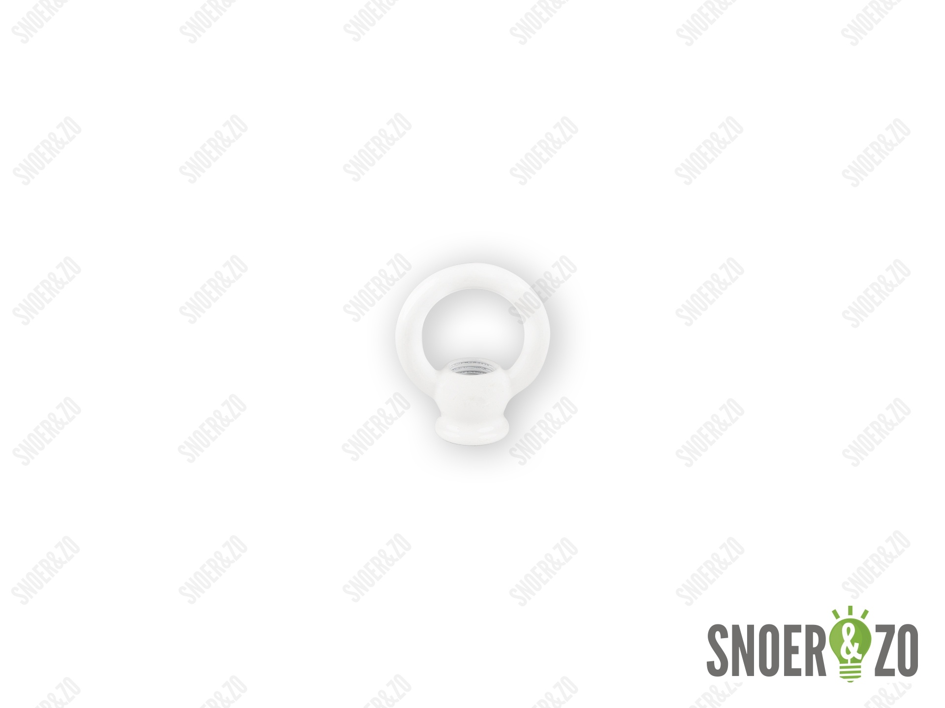 Ringnippel wit 30 mm - M10x1 binnendraad Ringnippel wit 30 mm - M10x1 binnendraad