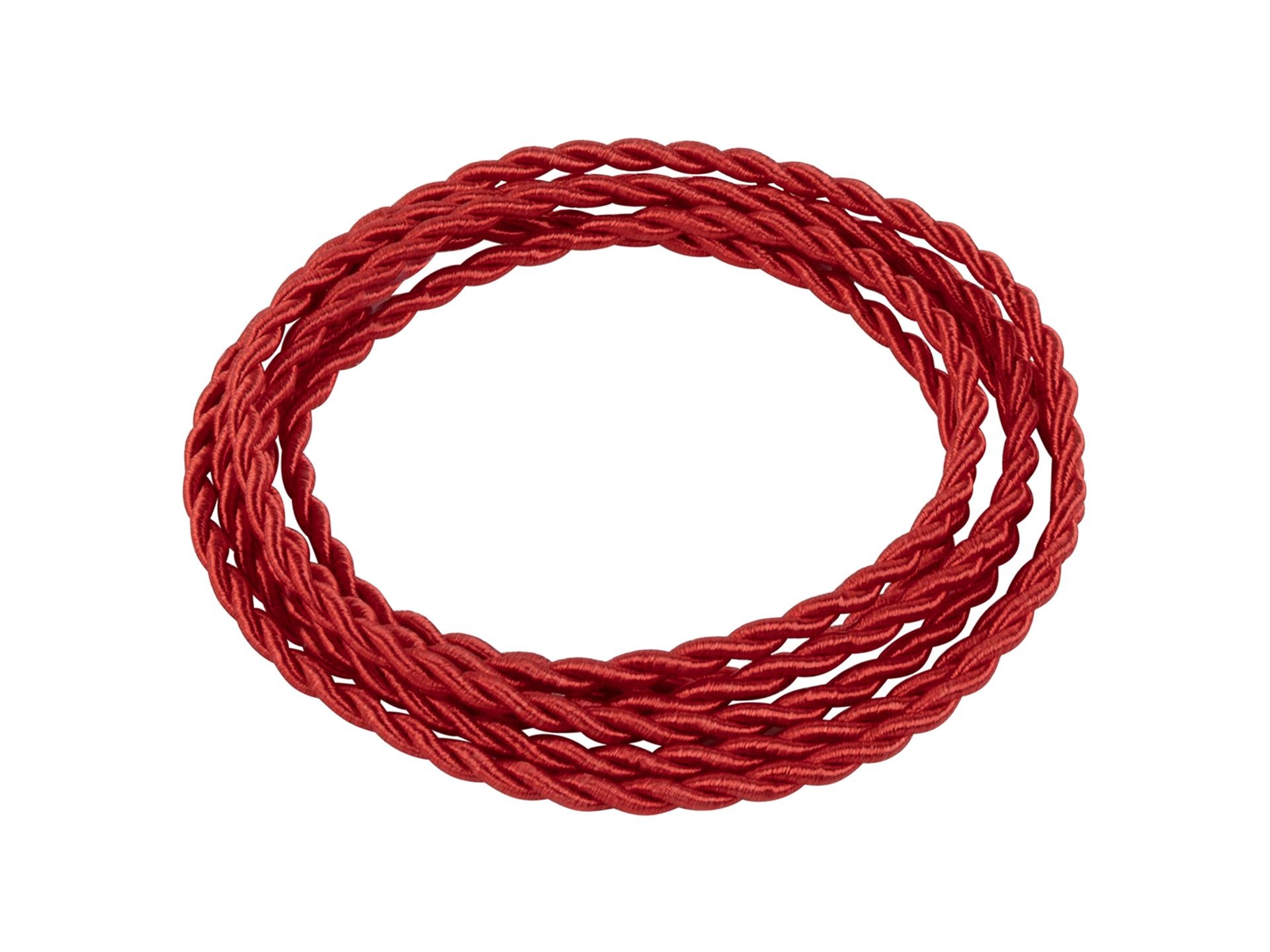 Rood gedraaid strijkijzersnoer - 2 aderig