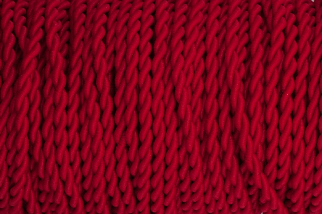 Rood gedraaid strijkijzersnoer - 2 aderig