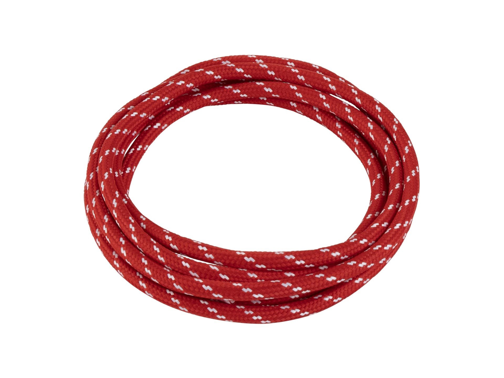 Rood met wit strijkijzersnoer - flex motief - 2 aderig