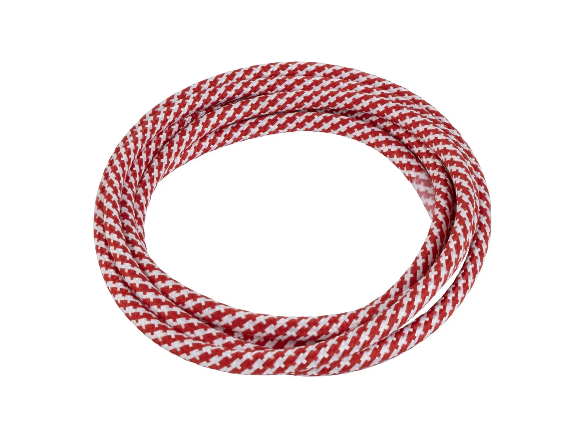 Rood met wit strijkijzersnoer - mix motief - 2 aderig