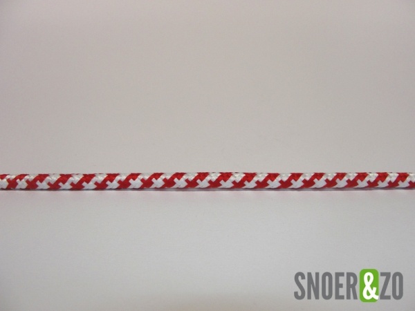 Rood-wit stofsnoer mix