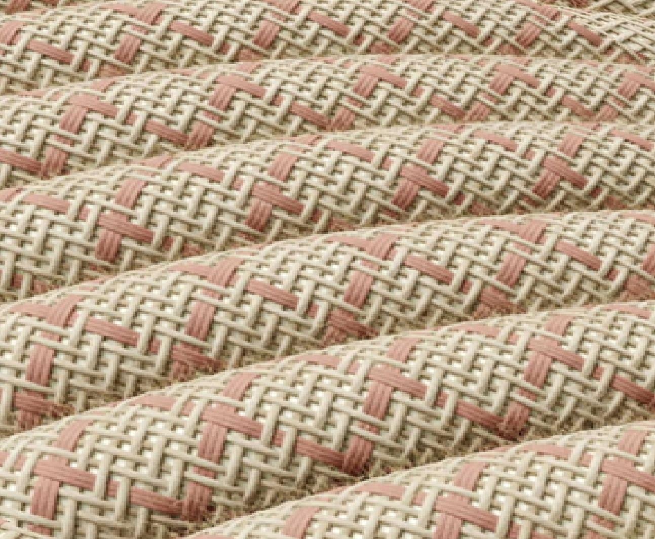 Roze geruit linnen strijkijzersnoer - 2 aderig