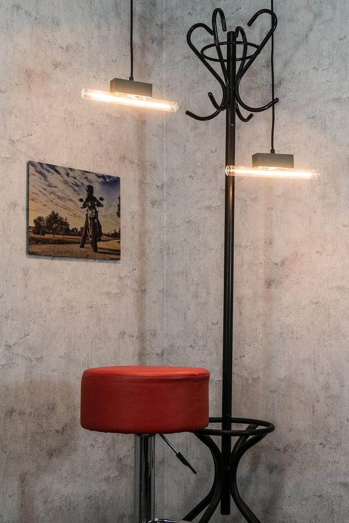 Segula hanglamp RENO zwart chroom voor S14 linestra lamp Segula hanglamp RENO zwart chroom voor S14 linestra lamp