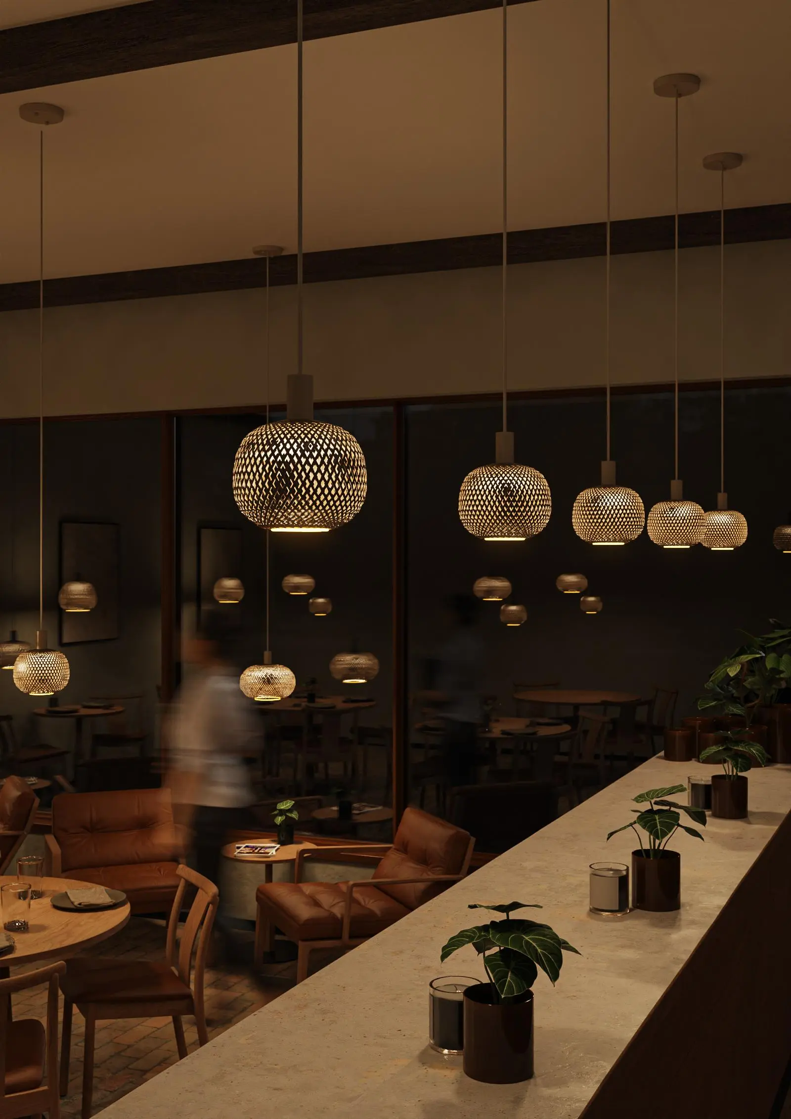 Segula LED Floating Bamboo Globe 180 mm 5W 2200K bronze