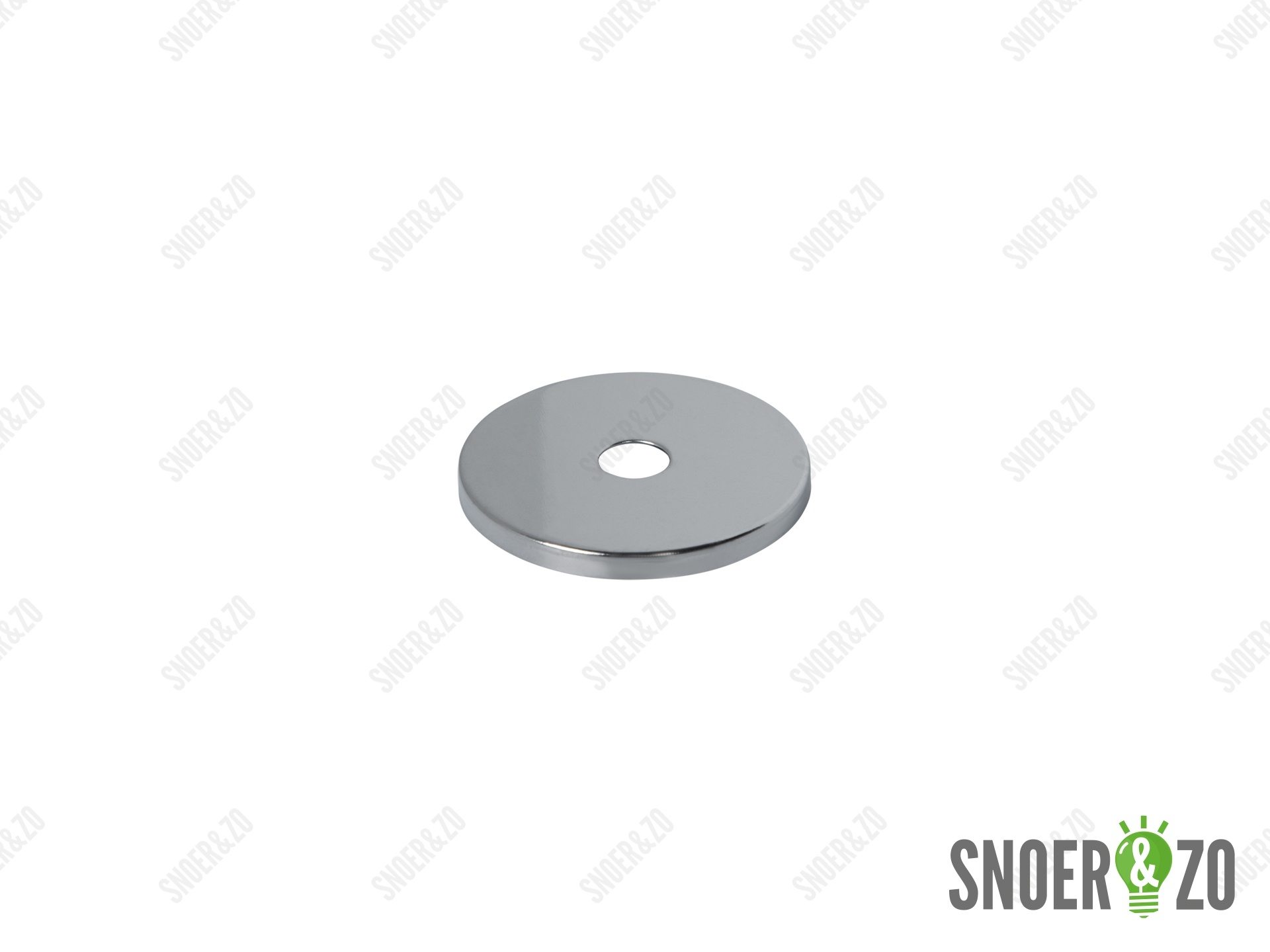 Sier afdekplaat cilinder chroom - 5 cm
