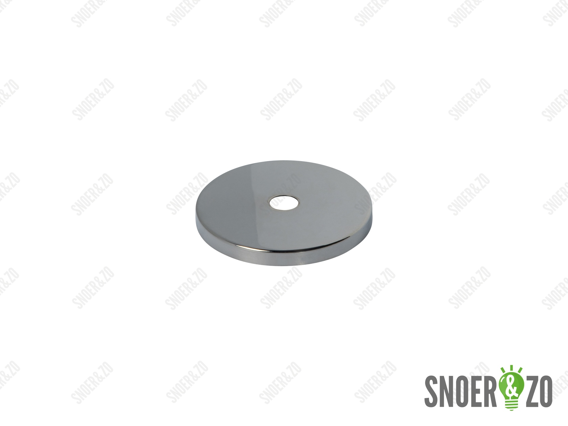 Sier afdekplaat cilinder chroom - 6 cm