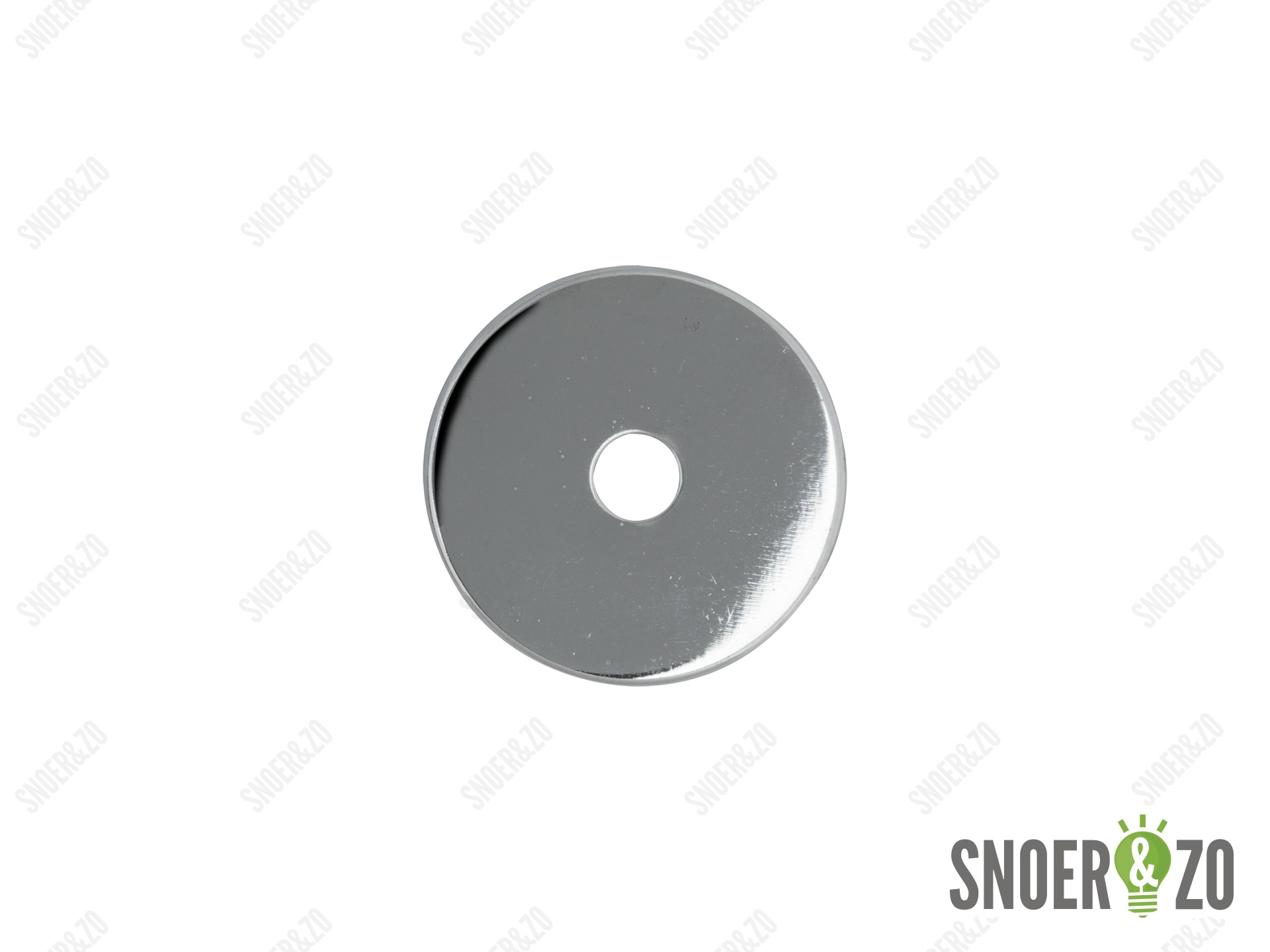 Sier afdekplaat cilinder chroom - 7 cm